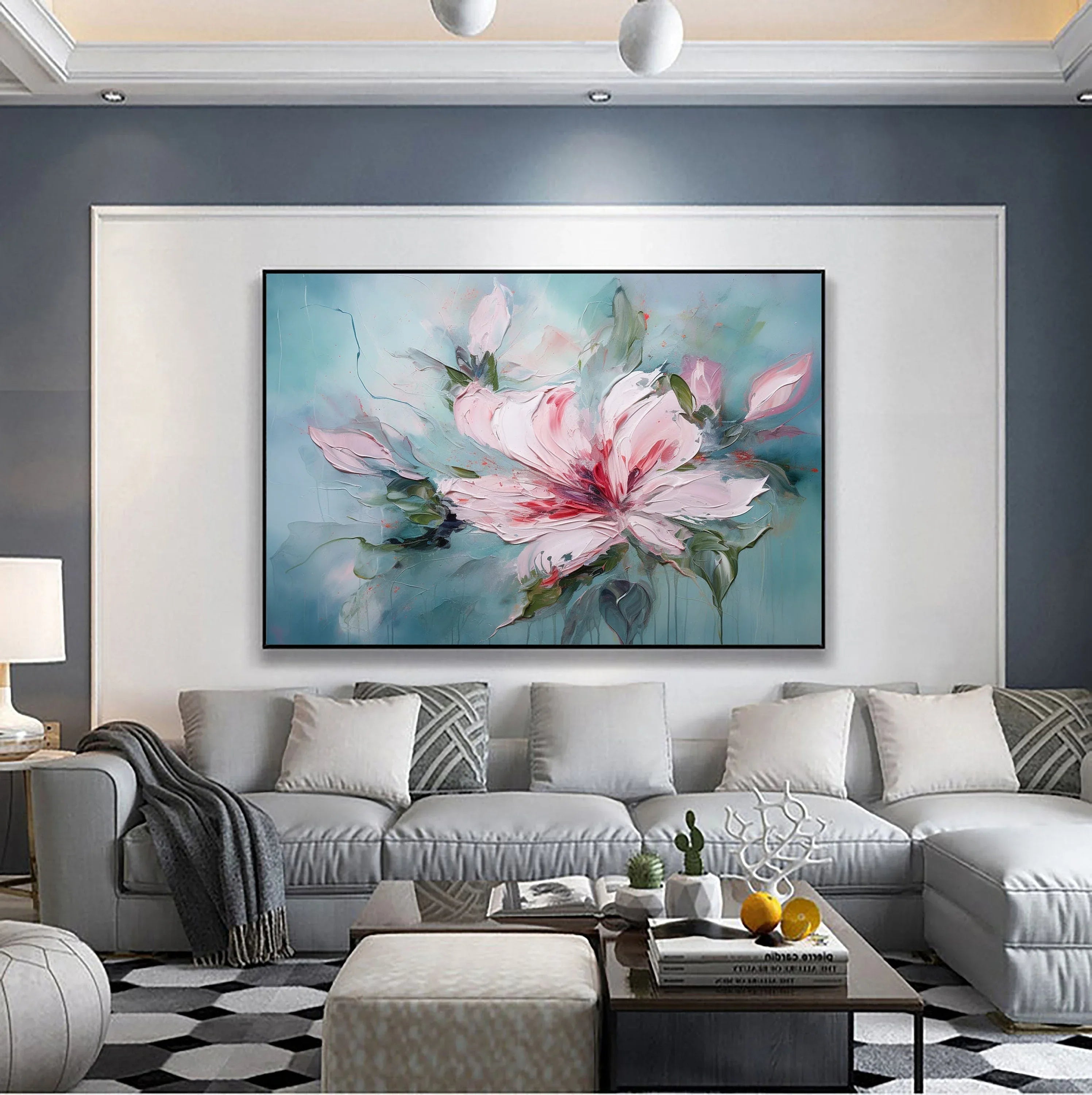 Blossom Symphony-Abstract Floral Texture Wall Art for Home Decoration - artextured