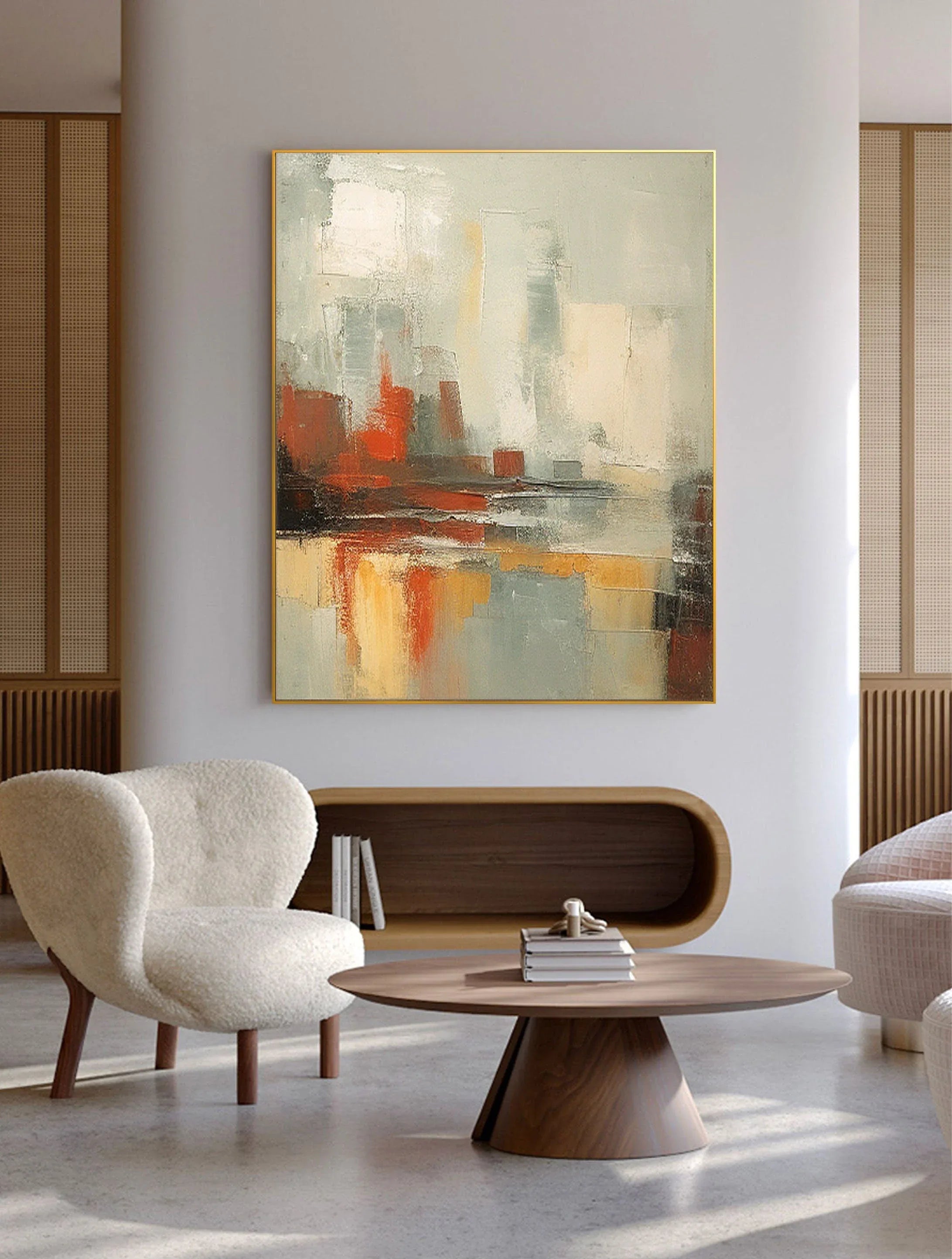 Urban Pulse-Multi Color Abstract Texture Urban Oil Painting Wall Art - artextured