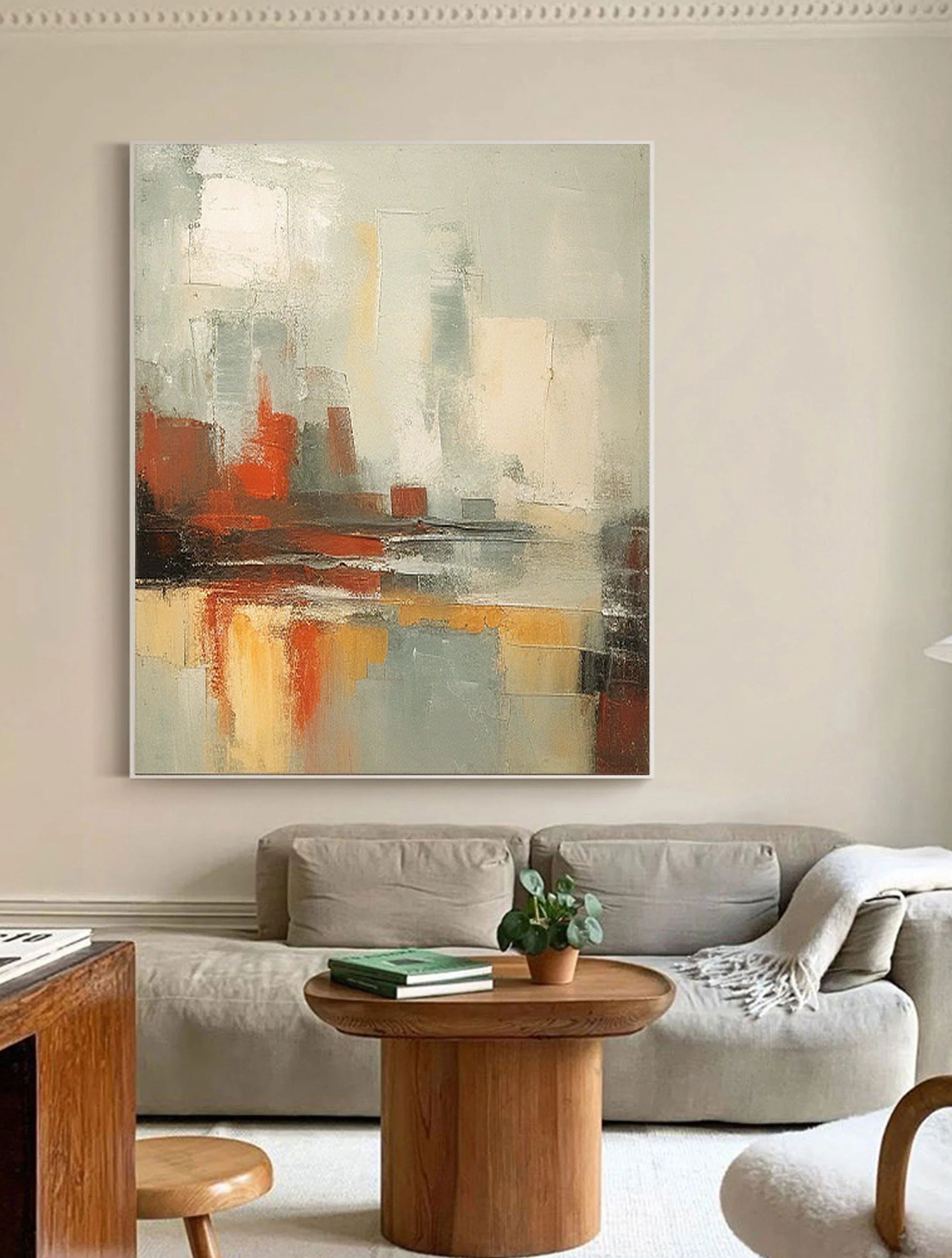 Urban Pulse-Multi Color Abstract Texture Urban Oil Painting Wall Art - artextured