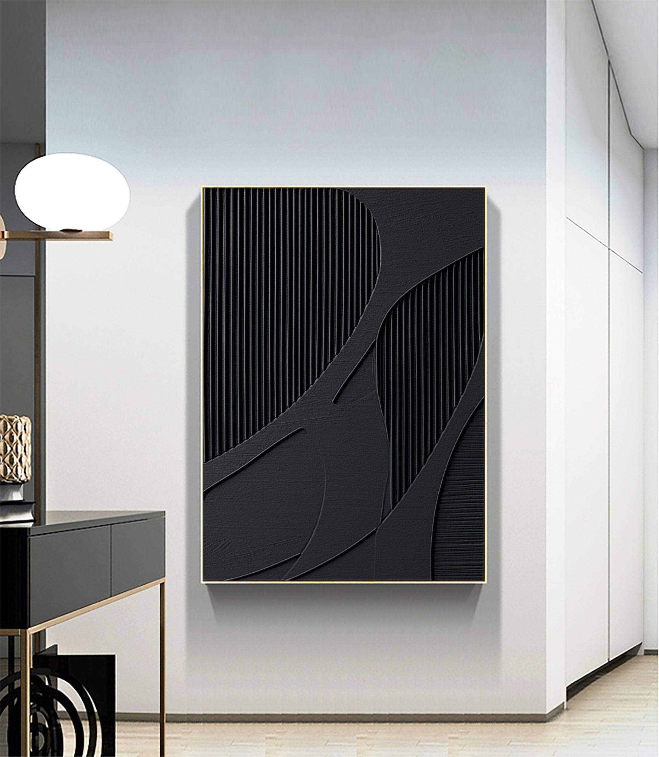 Silent Harmony: Geometric Textured Abstract Art