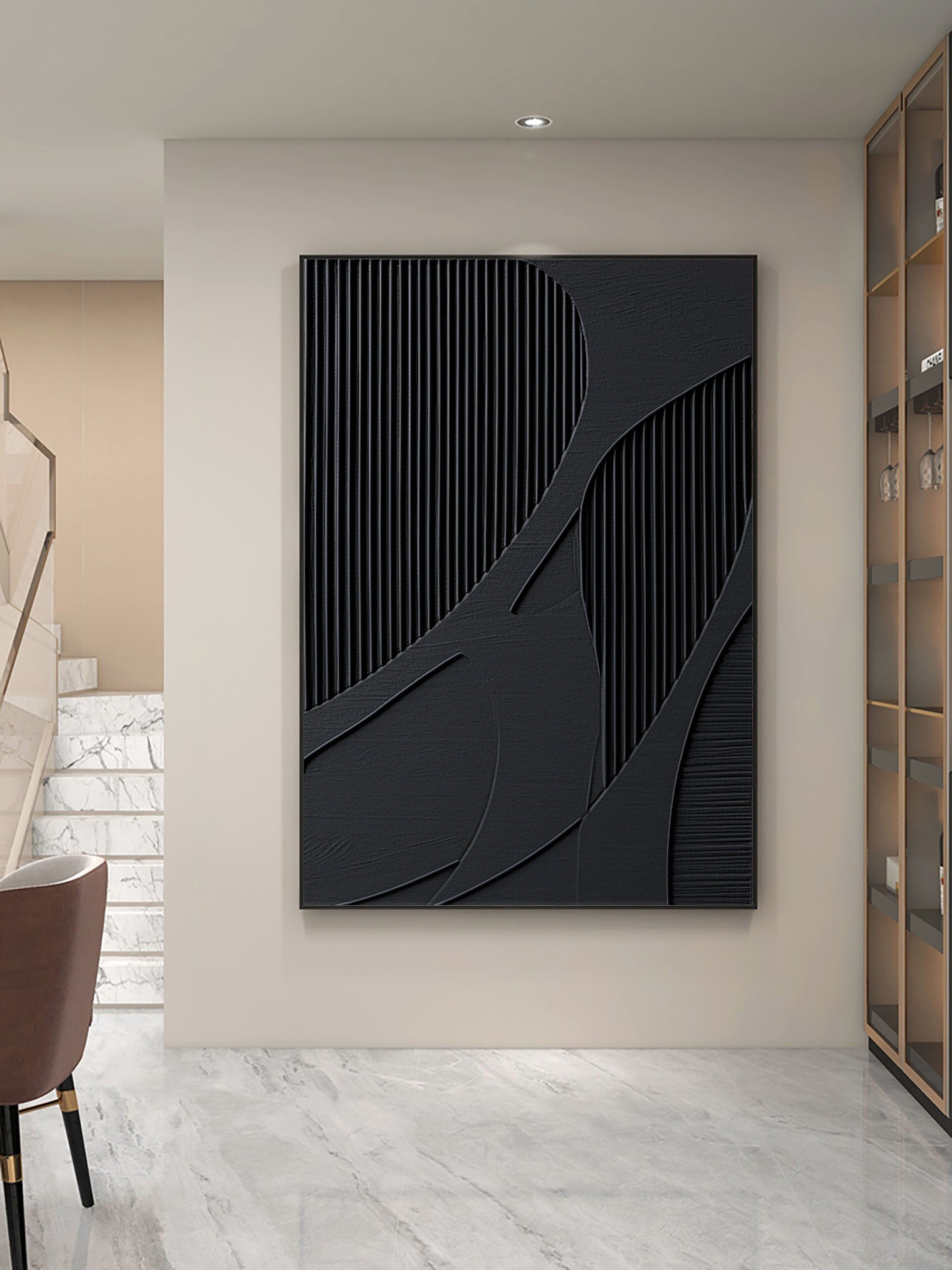 Silent Harmony: Geometric Textured Abstract Art