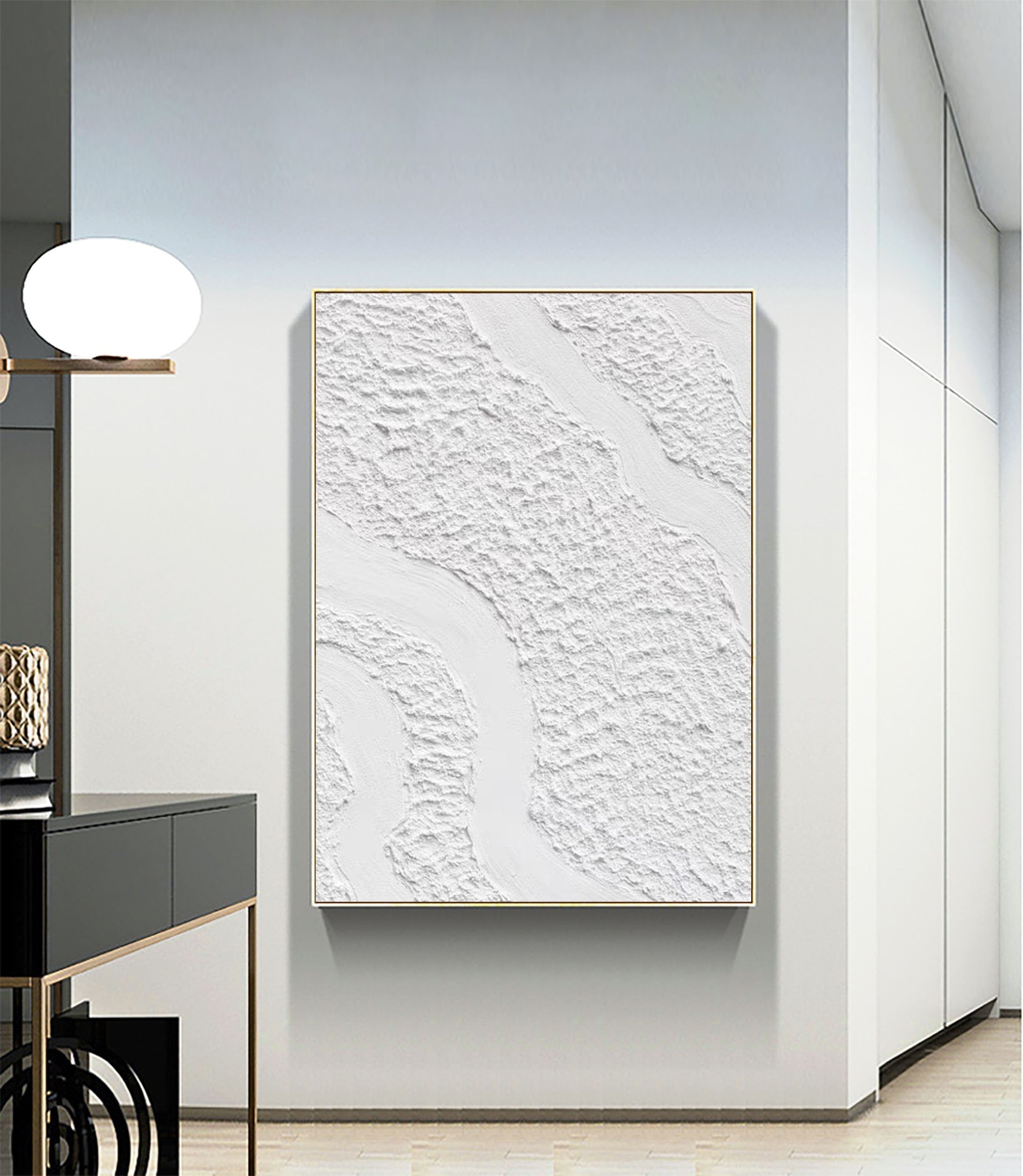 Serenity Flow: Minimalist Textured Wall Art