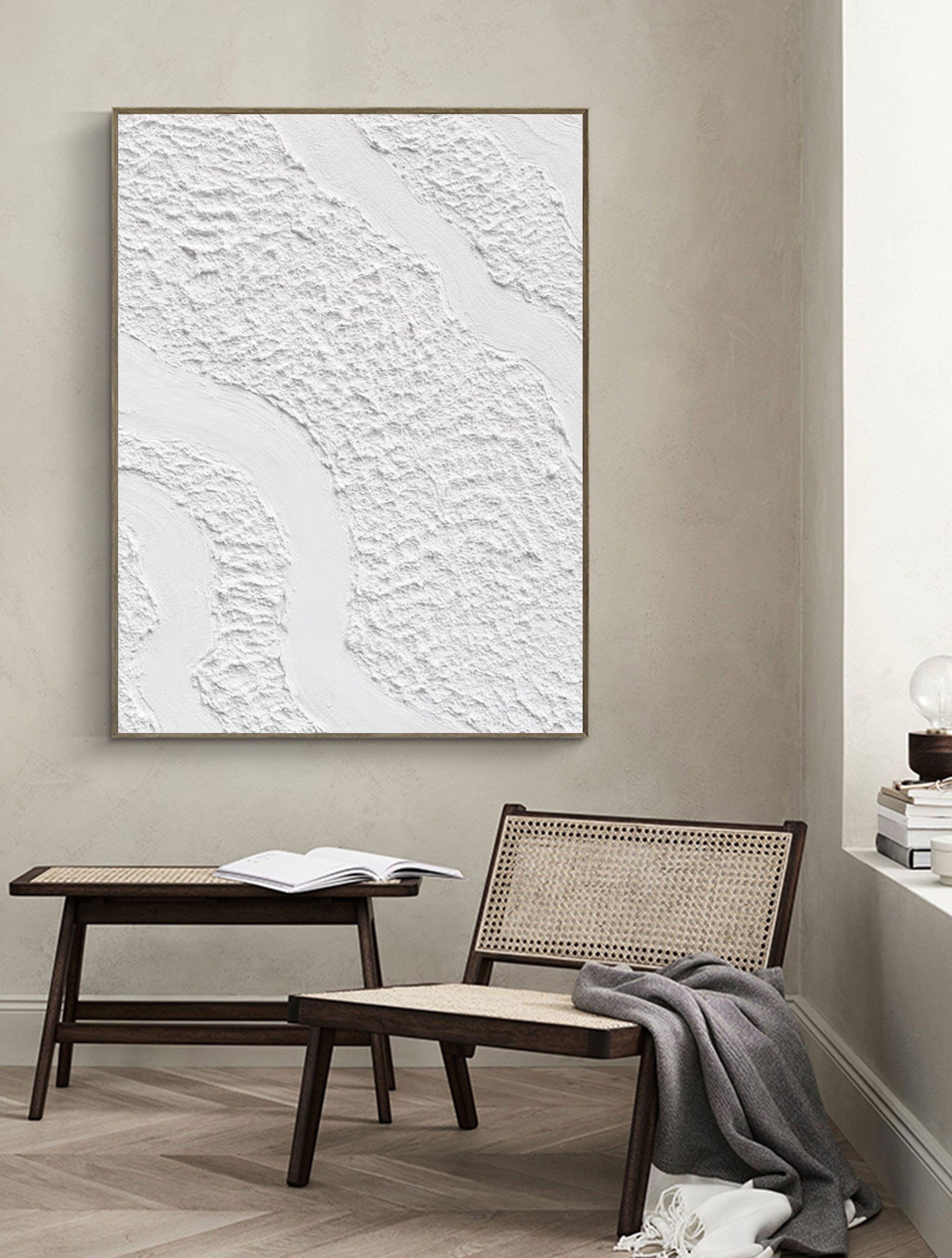 Serenity Flow: Minimalist Textured Wall Art