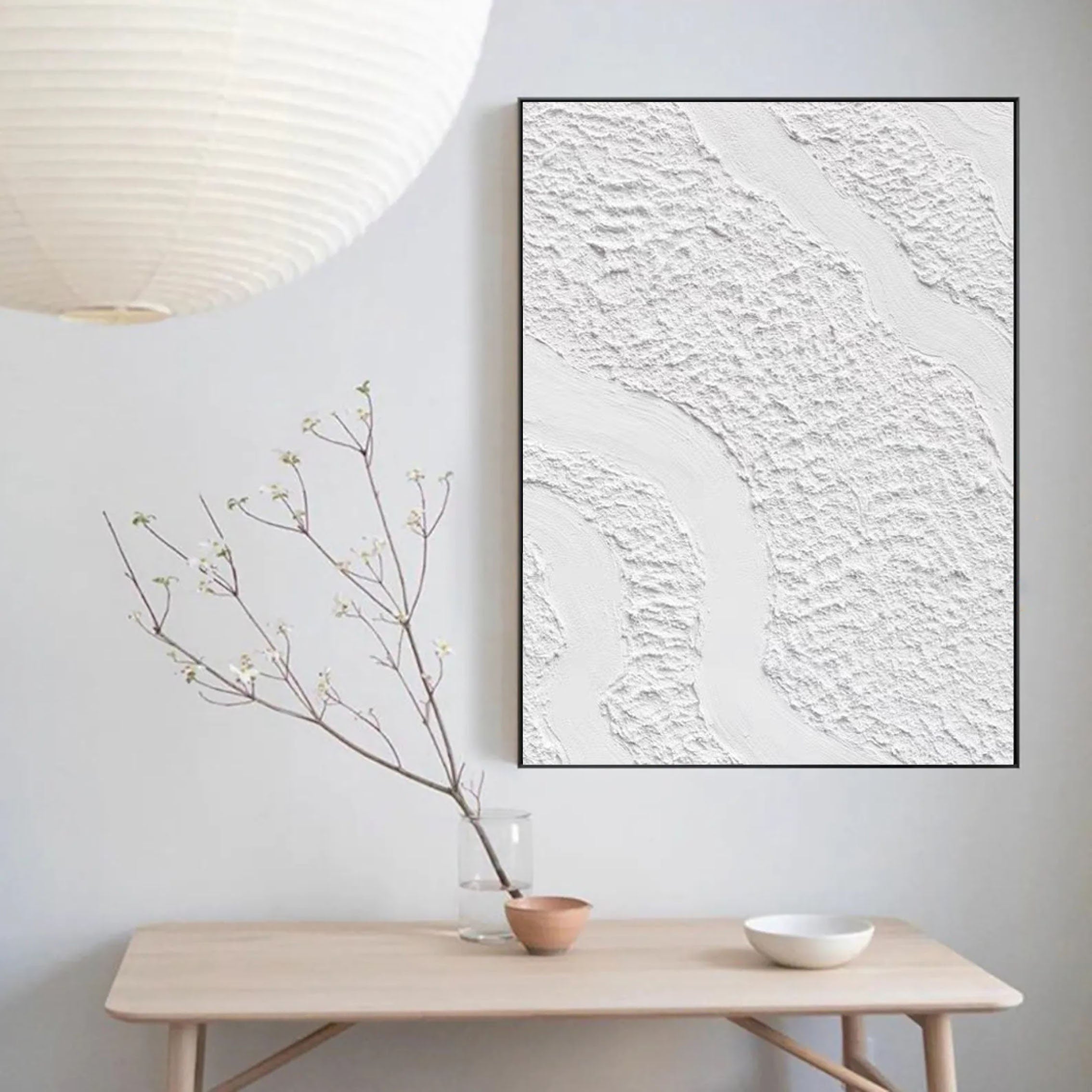 Serenity Flow: Minimalist Textured Wall Art