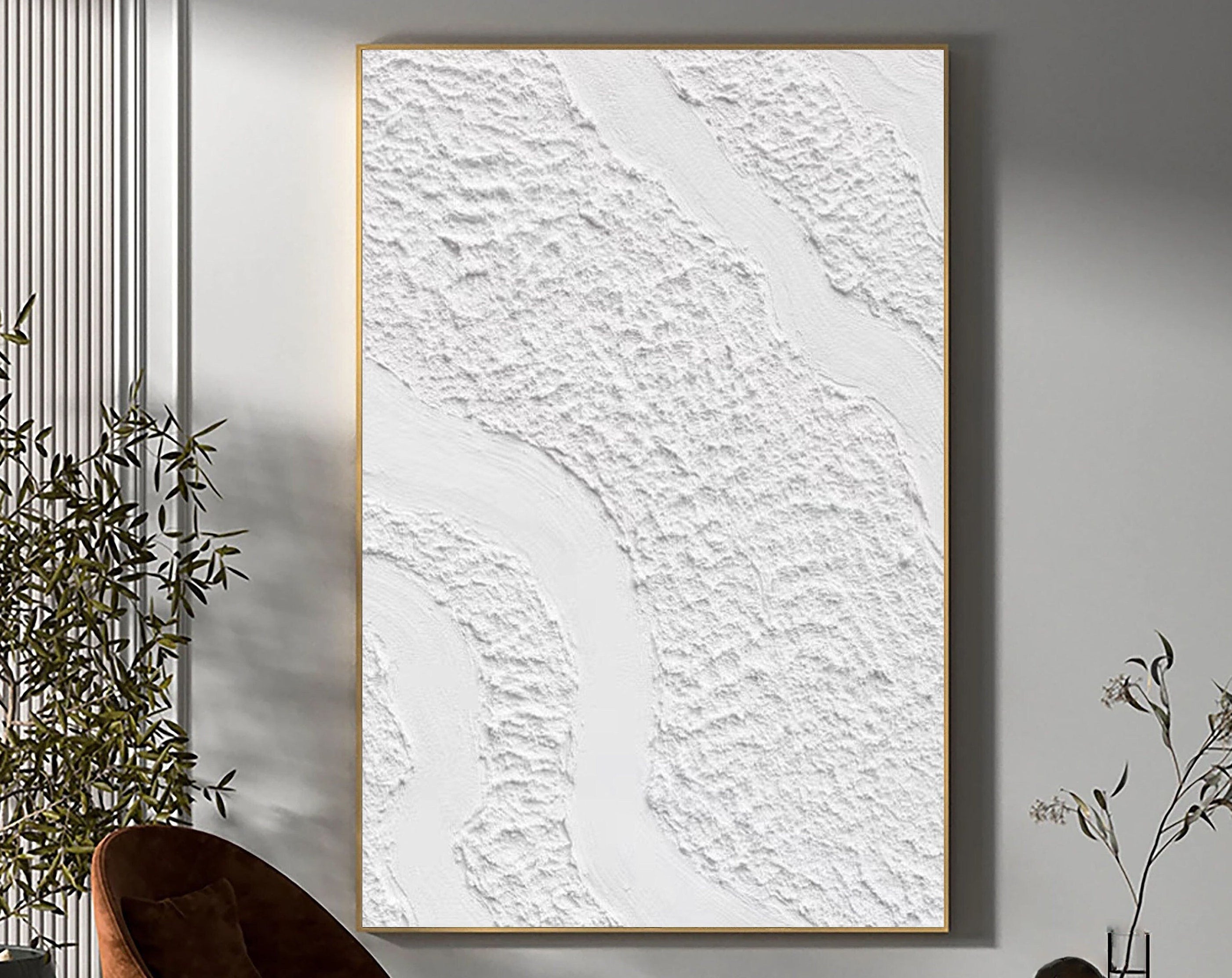 Serenity Flow: Minimalist Textured Wall Art
