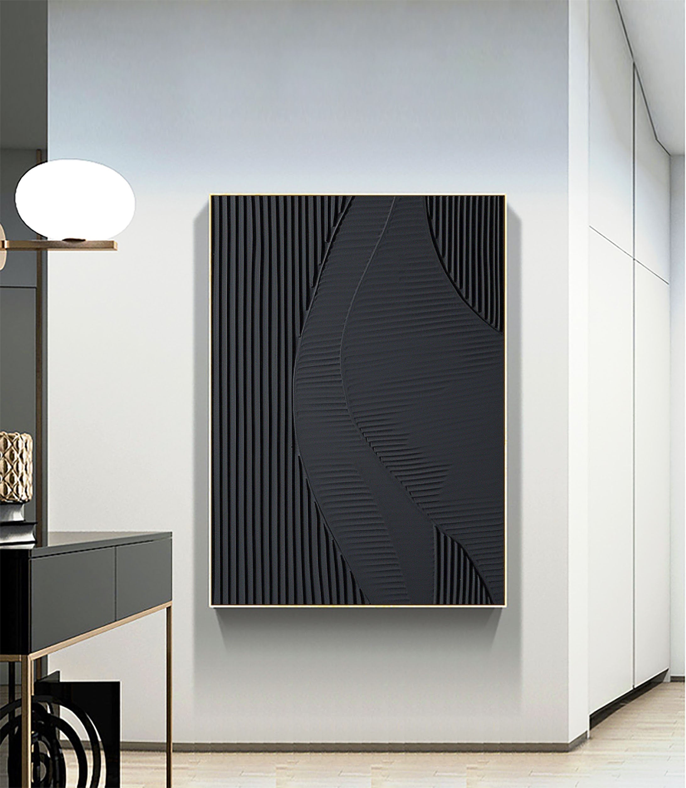 Texture Surge-Monochrome Textured Abstract Wall Art