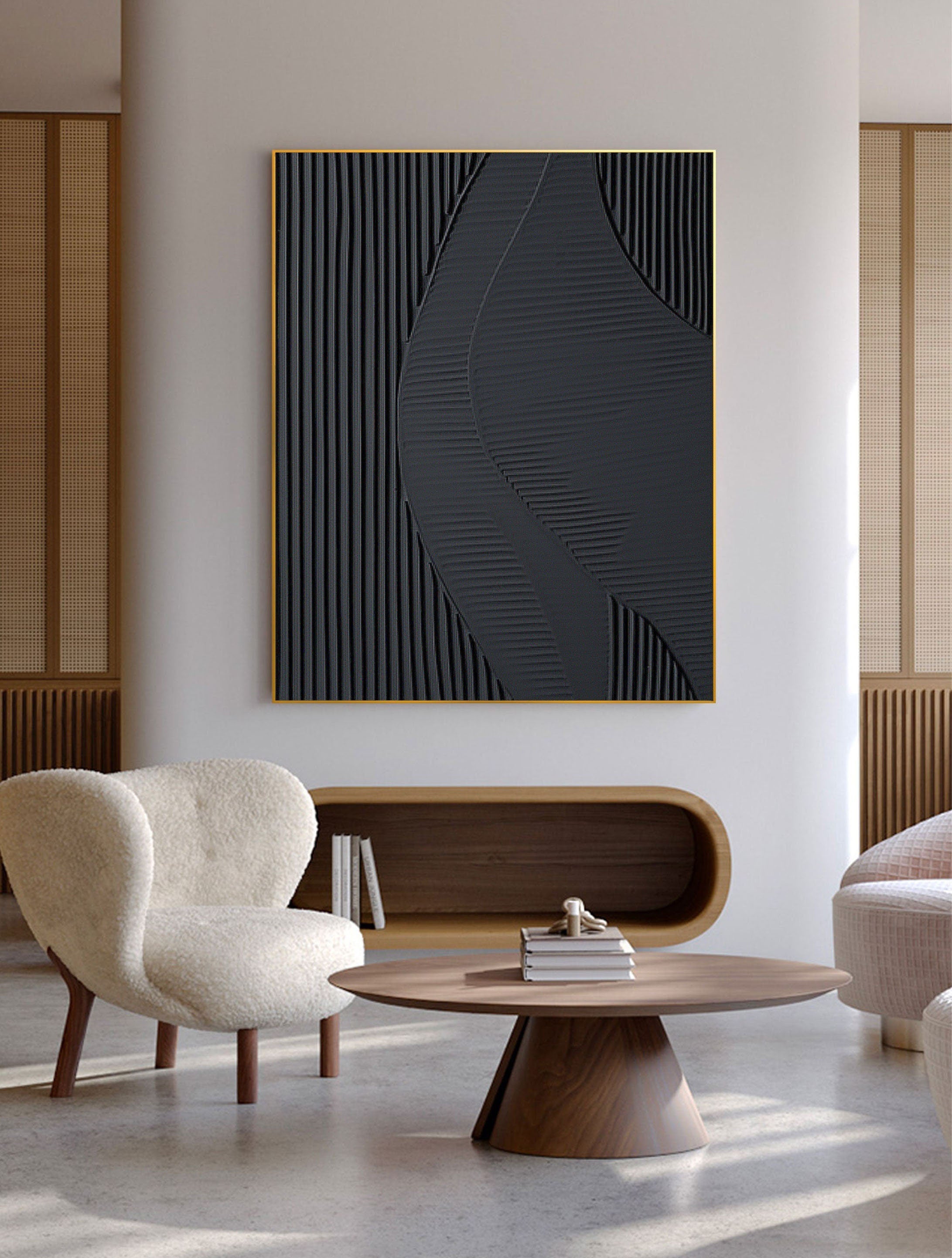 Texture Surge-Monochrome Textured Abstract Wall Art