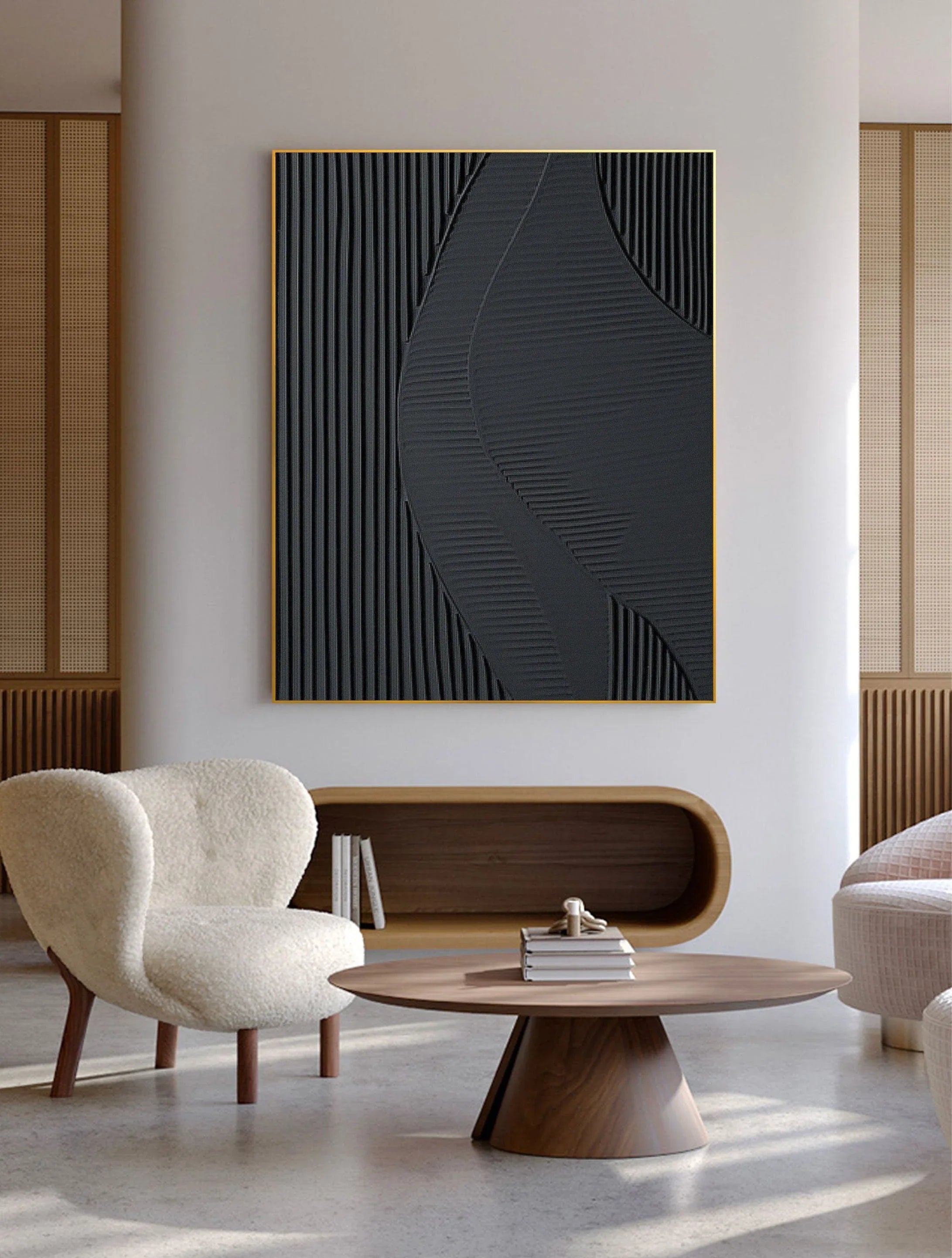 Texture Surge-Monochrome Textured Abstract Wall Art - artextured