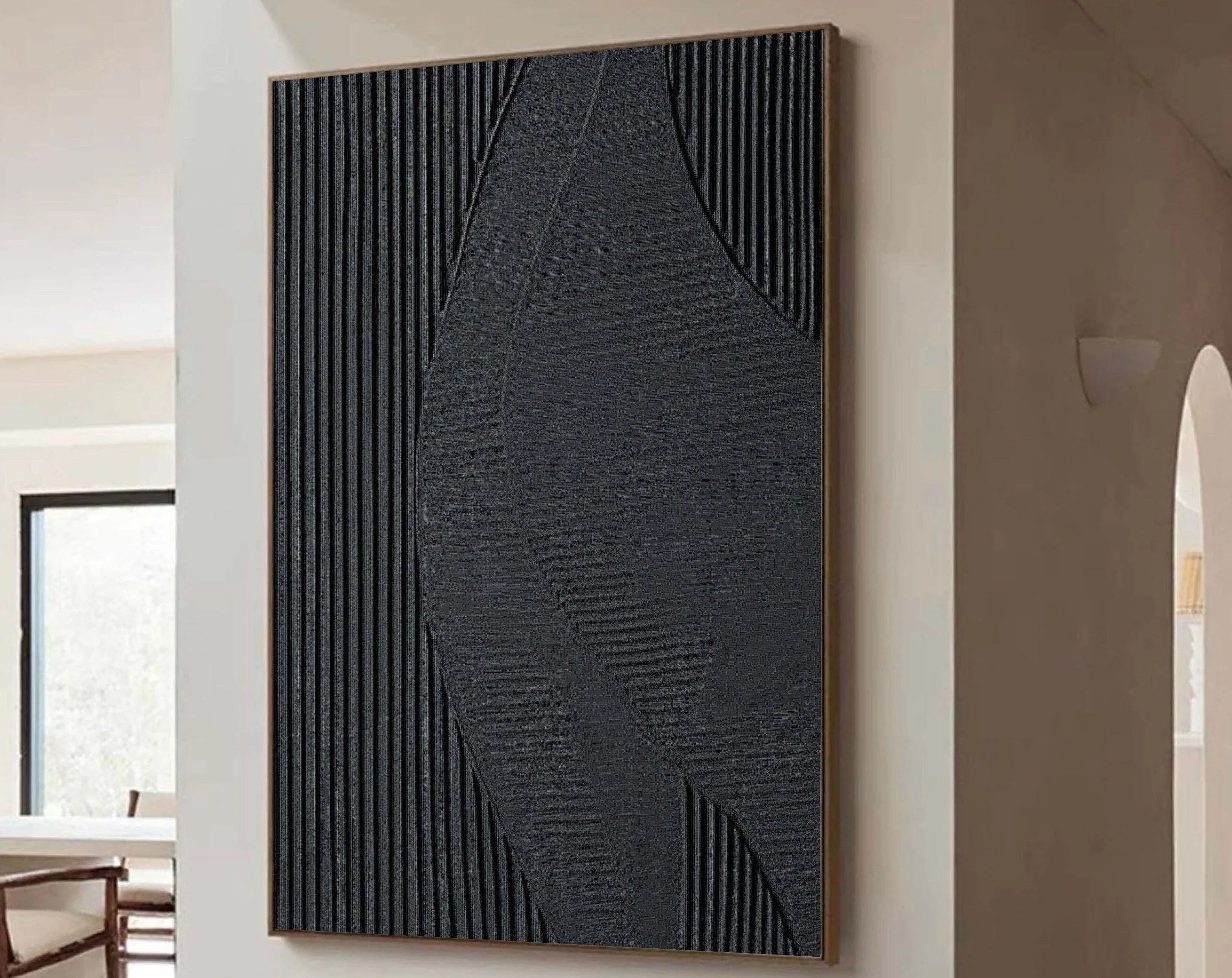 Texture Surge-Monochrome Textured Abstract Wall Art - artextured