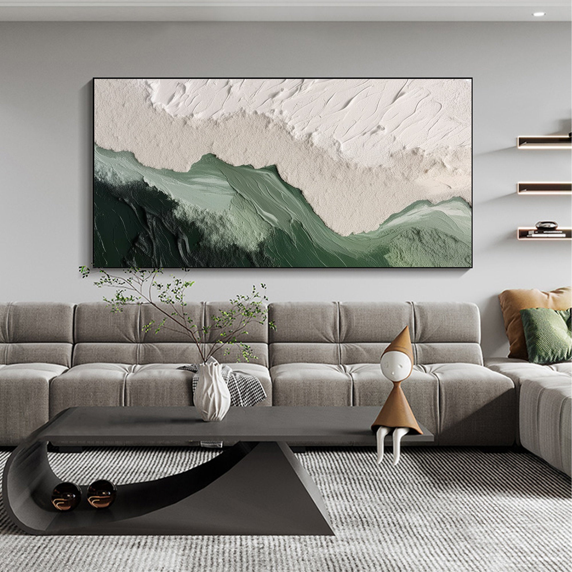 Textured Horizon - Abstract Earth and Sky Wall Art