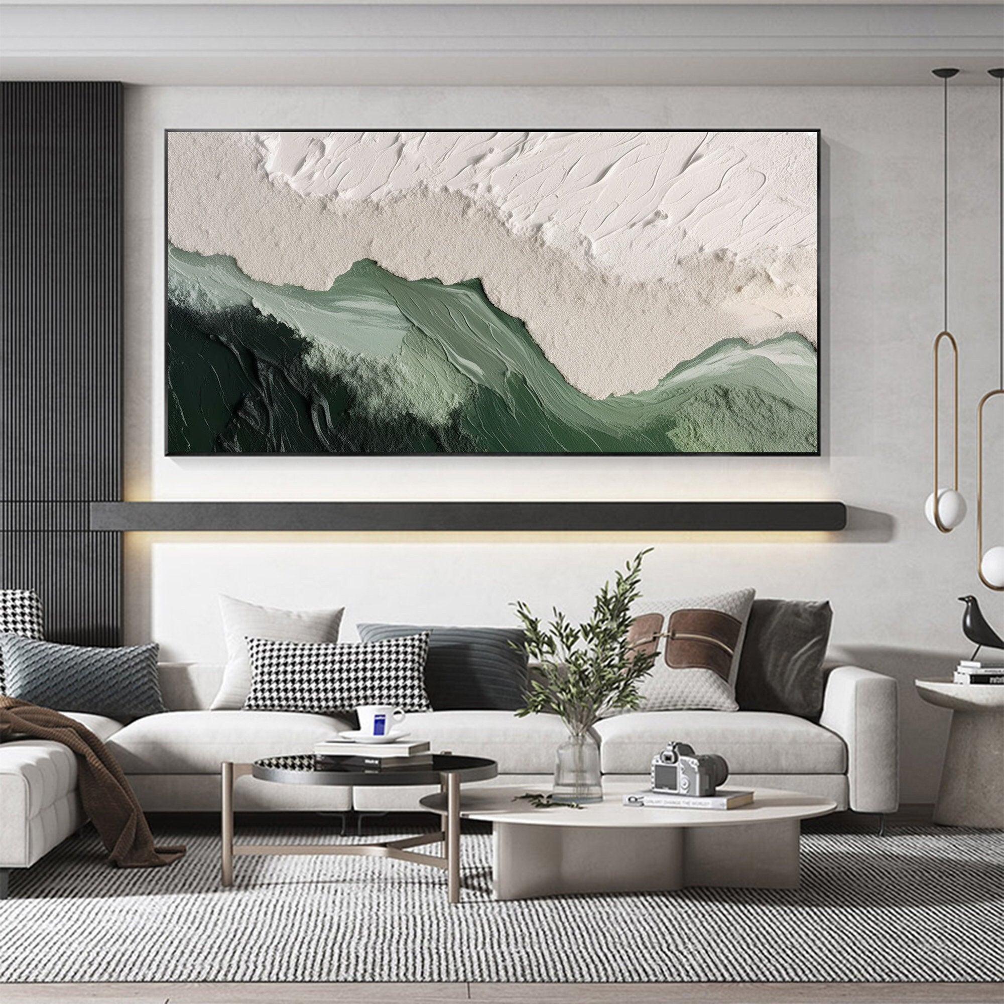 Textured Horizon - Abstract Earth and Sky Wall Art