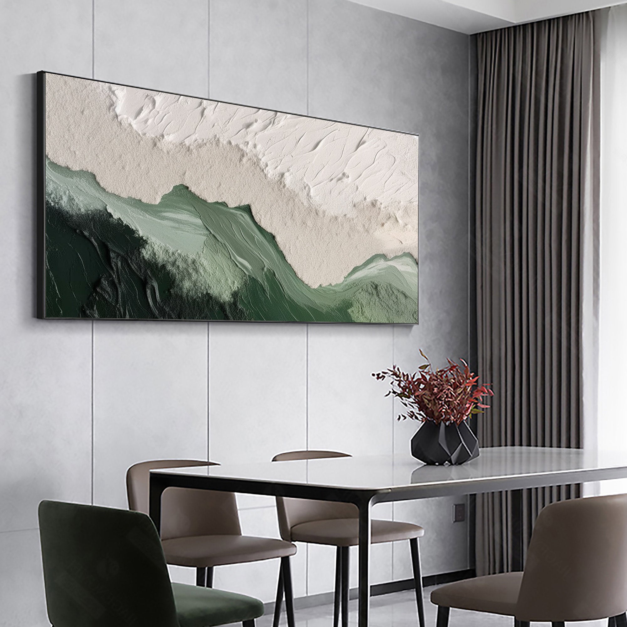 Textured Horizon - Abstract Earth and Sky Wall Art