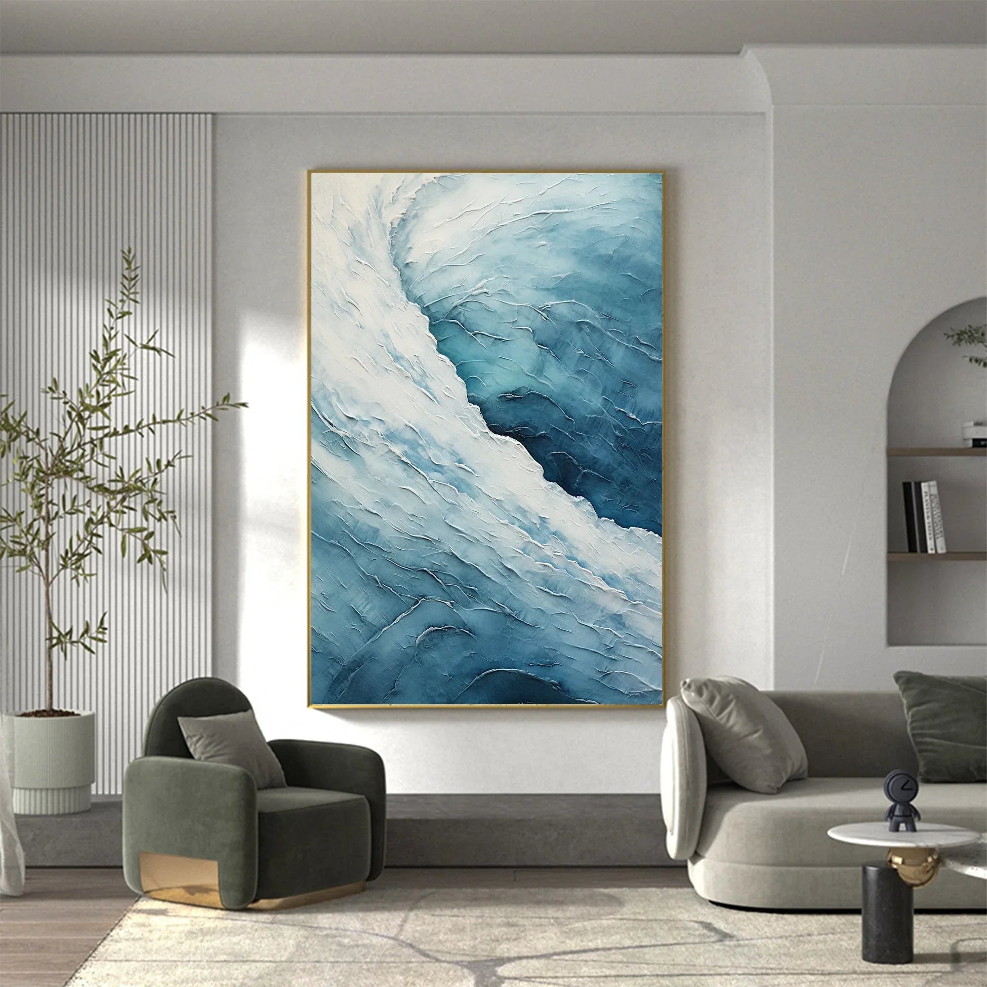 Blue Abyss - Abstract Oceanic Textured Wall Art - artextured