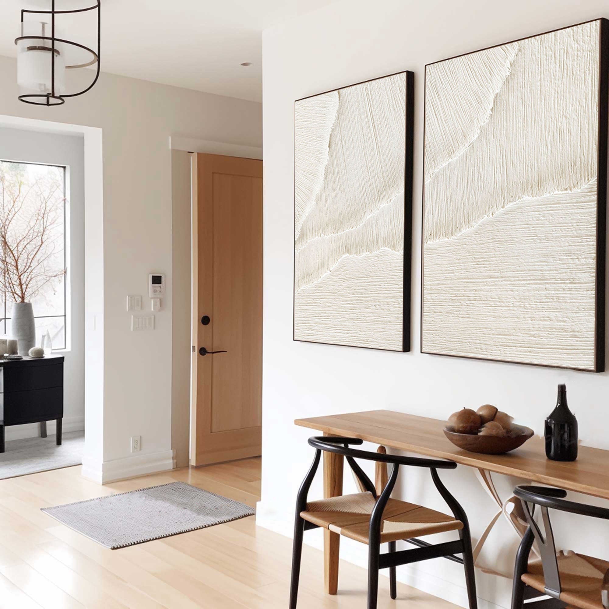 Desert Breeze - Dual Minimalist Textured Wall Art SET OF 2