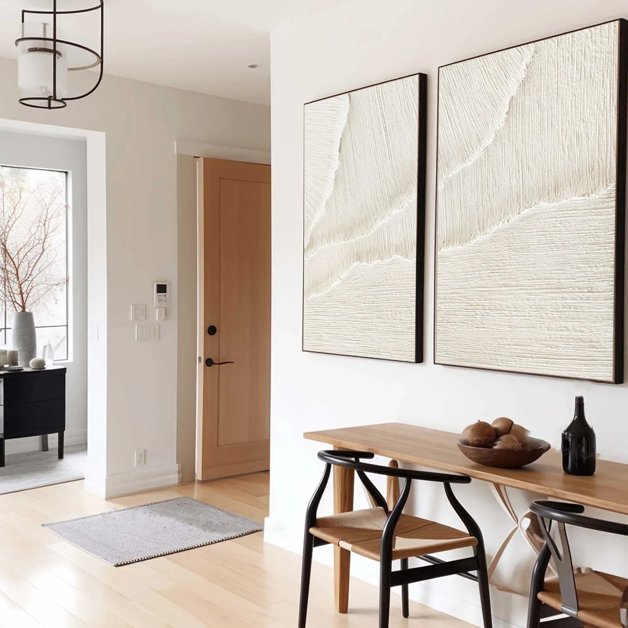 Desert Breeze - Dual Minimalist Textured Wall Art SET OF 2 - artextured