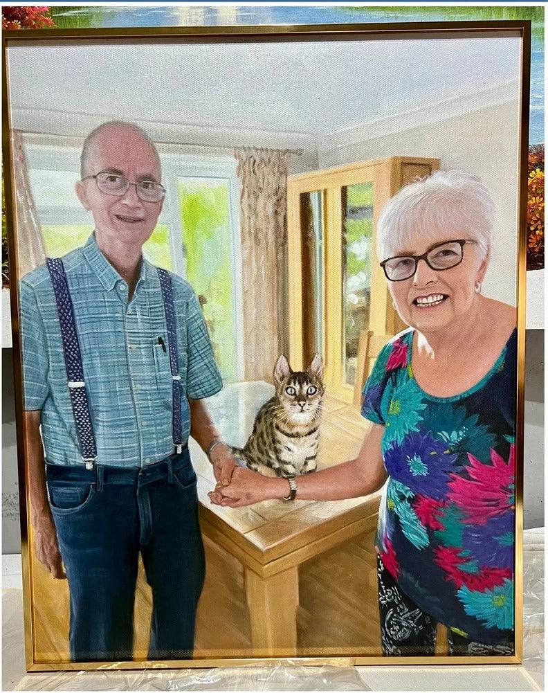 Custom Oil Painting Portraits from Your Photos - Family & Pets#5