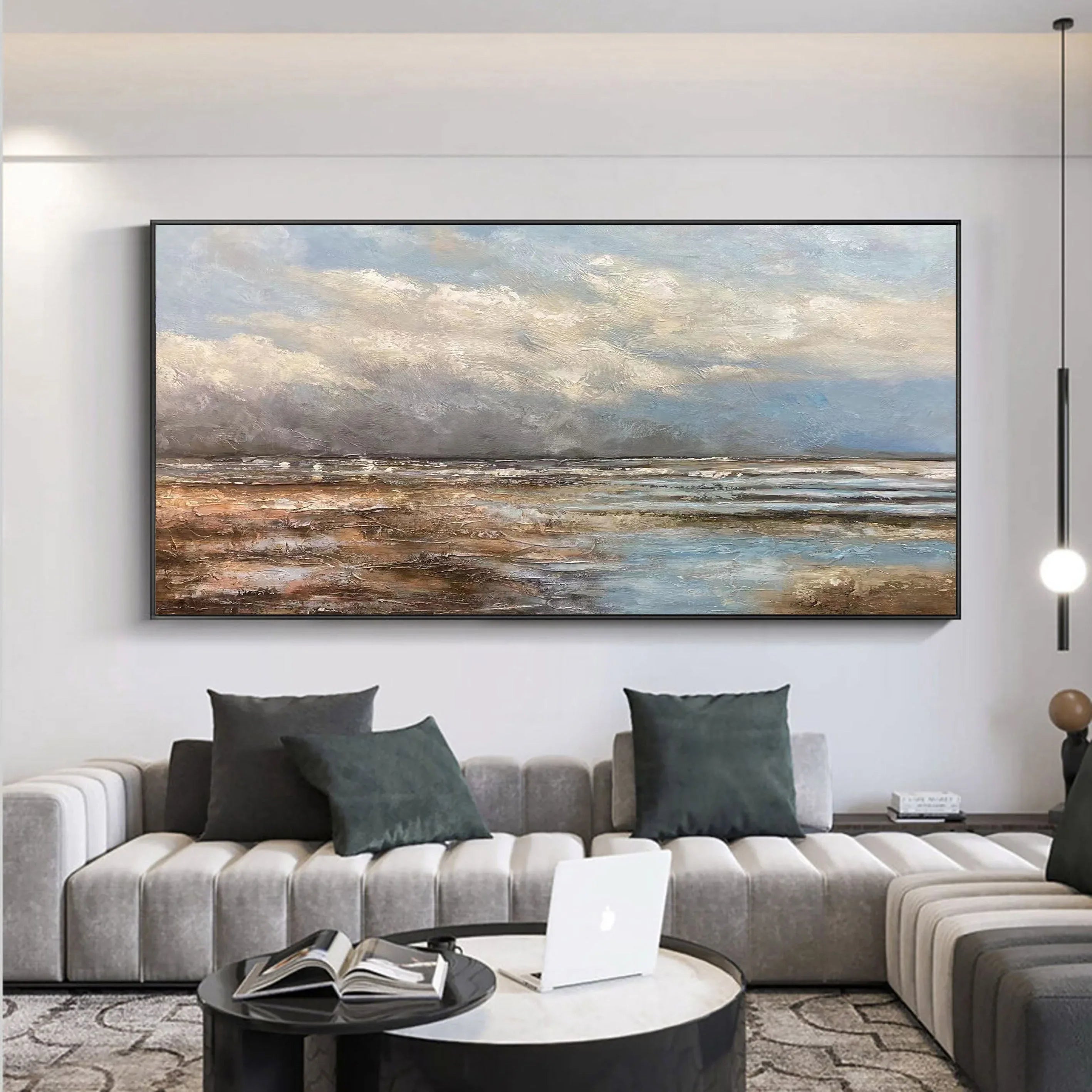 Twilight Reflections-Peaceful Lakeside Landscape Texture Oil Painting Wall Art - artextured