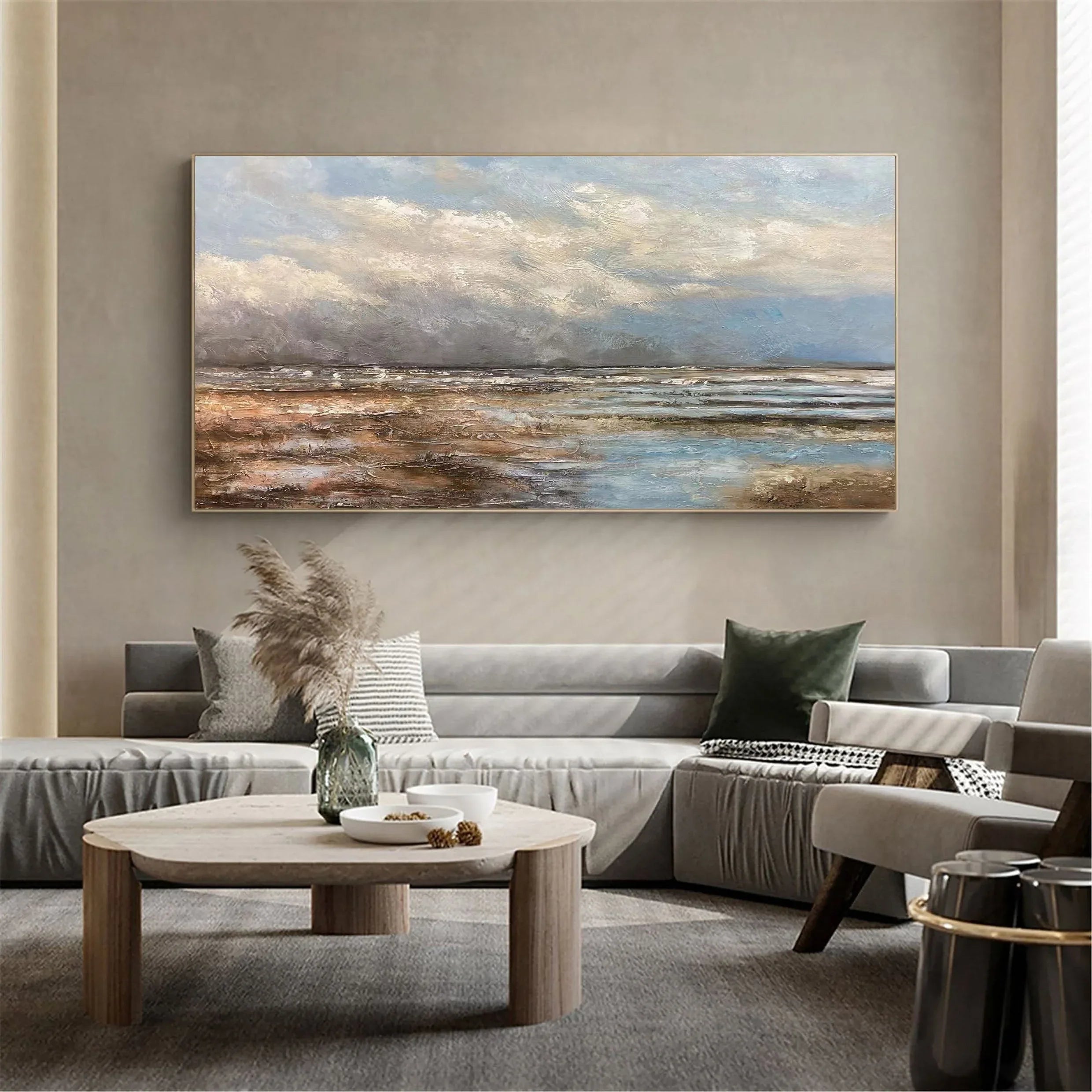 Twilight Reflections-Peaceful Lakeside Landscape Texture Oil Painting Wall Art - artextured