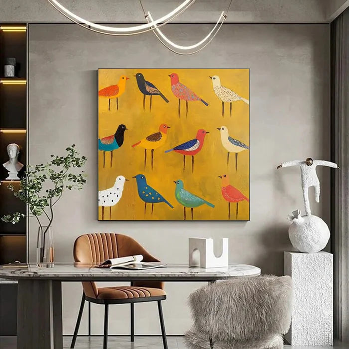 Colorful Birds – Modern Bird Canvas Art#AB0519033