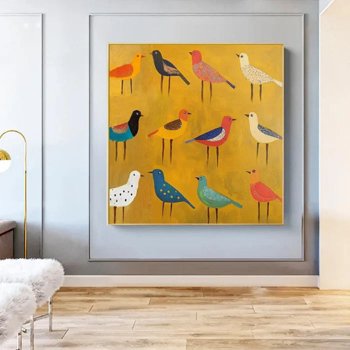 Colorful Birds – Modern Bird Canvas Art#AB0519033