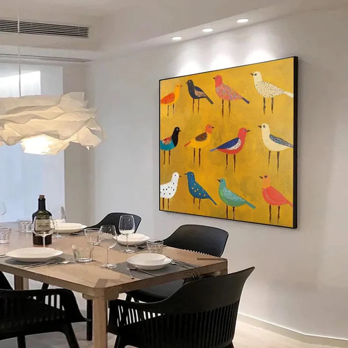 Colorful Birds – Modern Bird Canvas Art#AB0519033