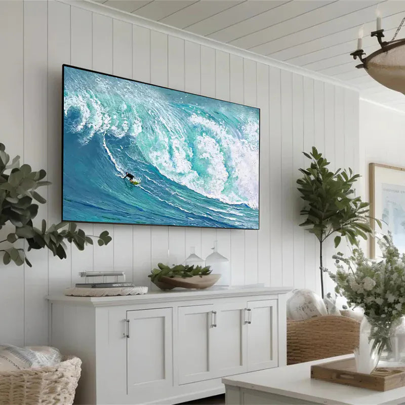 Surfing Serenity – Ocean Wave Canvas Art Painting#AB0519043