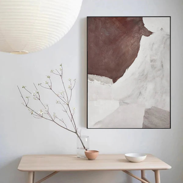 Wabi-Sabi Tranquility -Wabi Sabi style abstract texture oil painting wall
