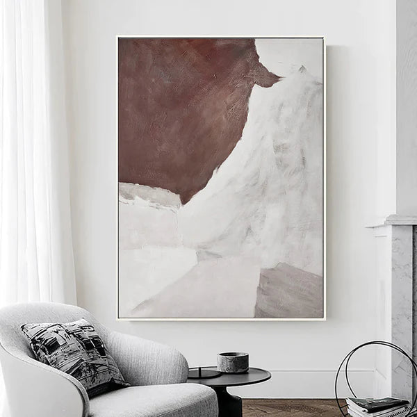 Wabi-Sabi Tranquility -Wabi Sabi style abstract texture oil painting wall
