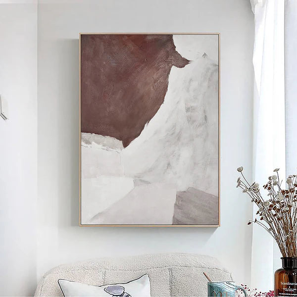 Wabi-Sabi Tranquility -Wabi Sabi style abstract texture oil painting wall