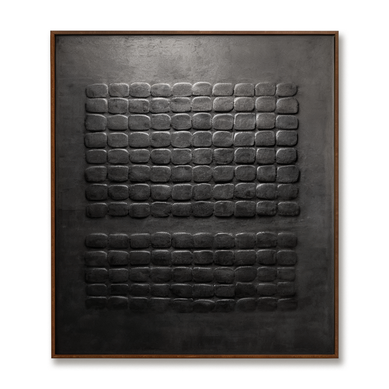 Midnight Relief - Black Textured Geometric Wall Art#wp260034