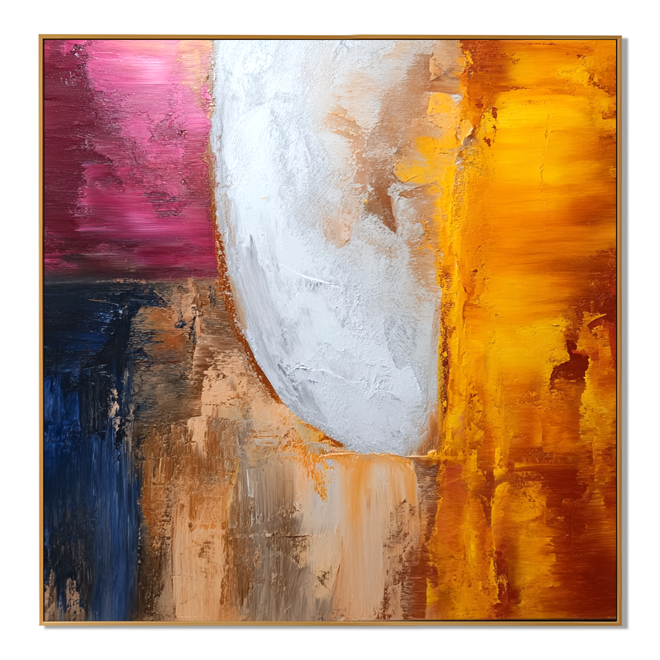Inner Presence – Hand-Painted Textured Abstract Figurative Wall Art#AB14186