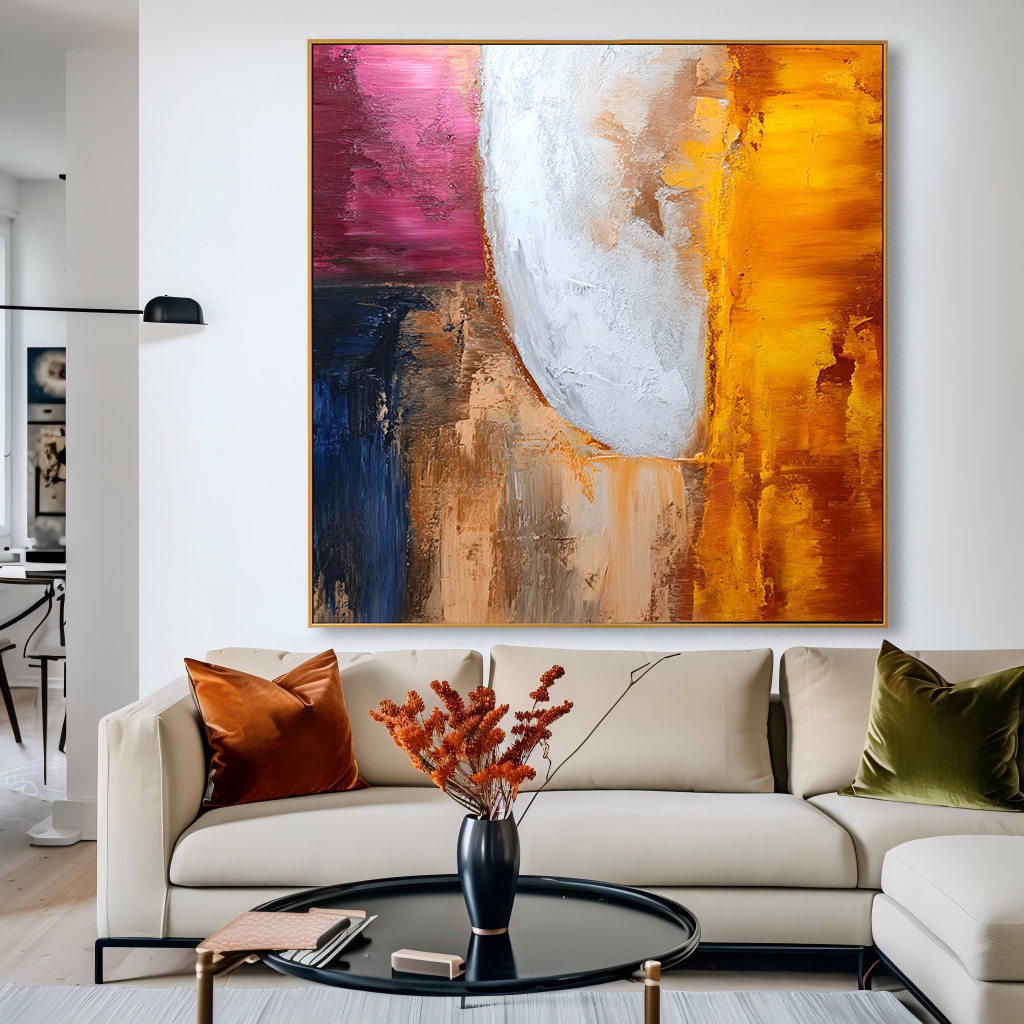 Inner Presence – Hand-Painted Textured Abstract Figurative Wall Art#AB14186