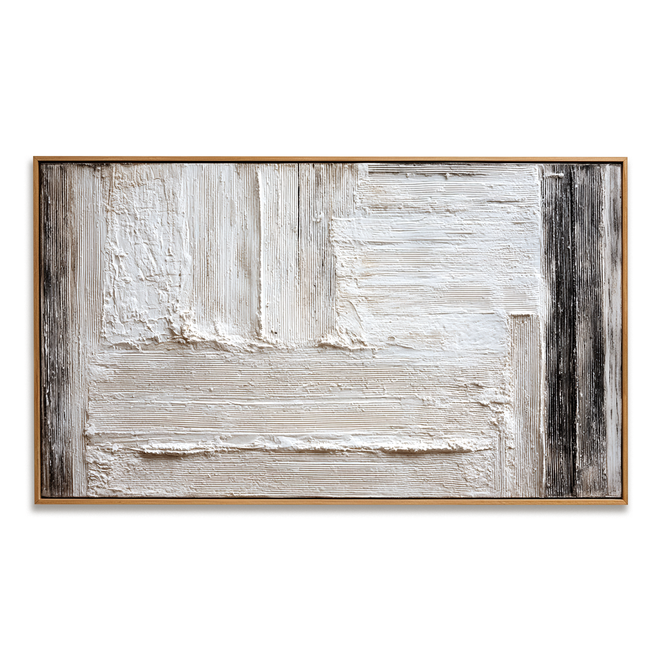 Quiet Grid-Minimal Textured Abstract Canvas#AB14293