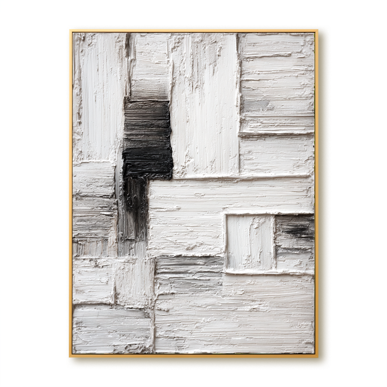 Silent Partition - Minimal Textured Abstract Canvas#AB14294