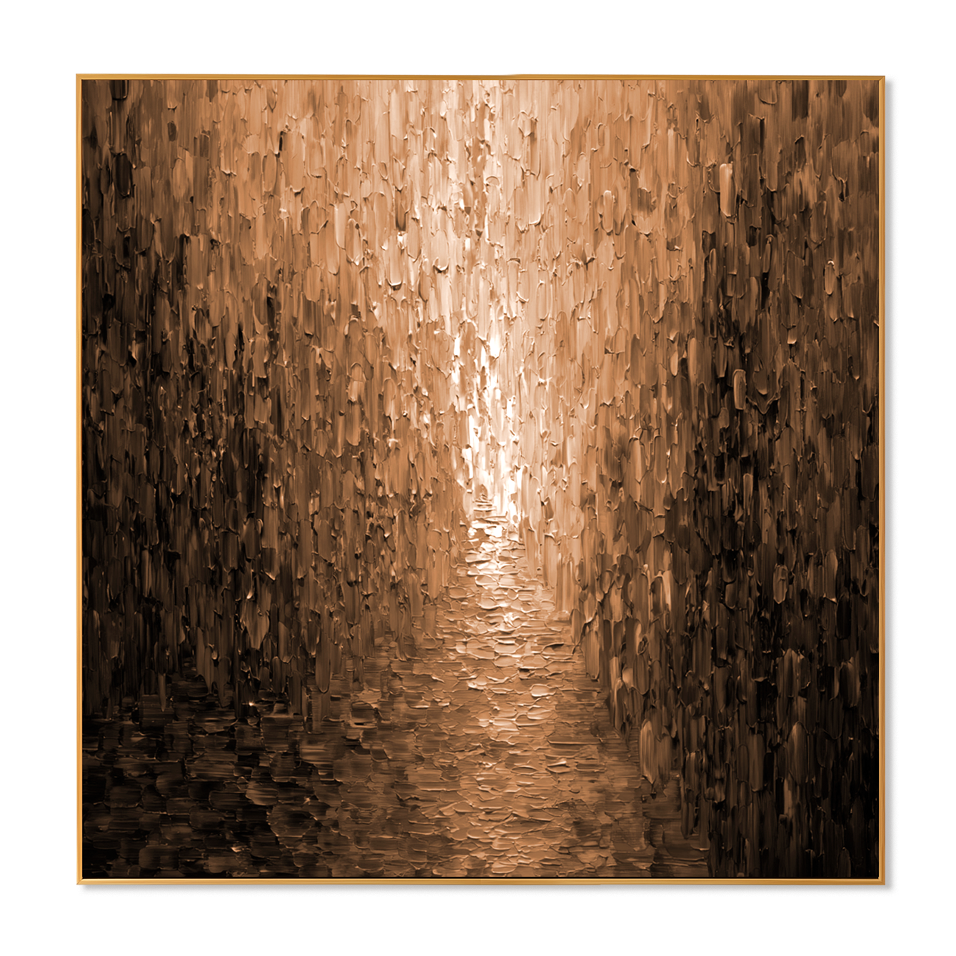 Golden Passage – Textured Abstract Corridor Wall Art#wp260223