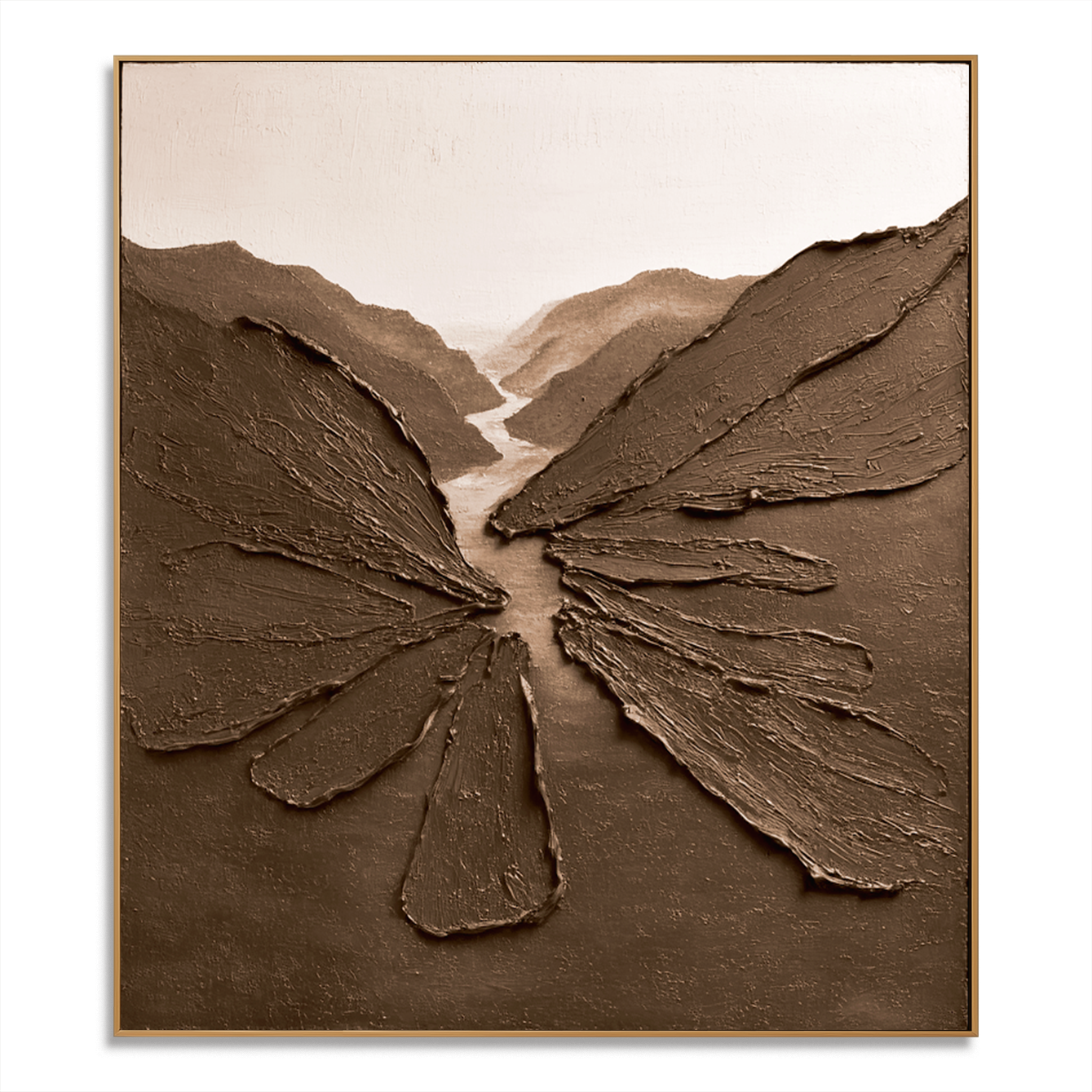 Earth Flow – Textured Abstract Landscape Oil Painting#wp260324