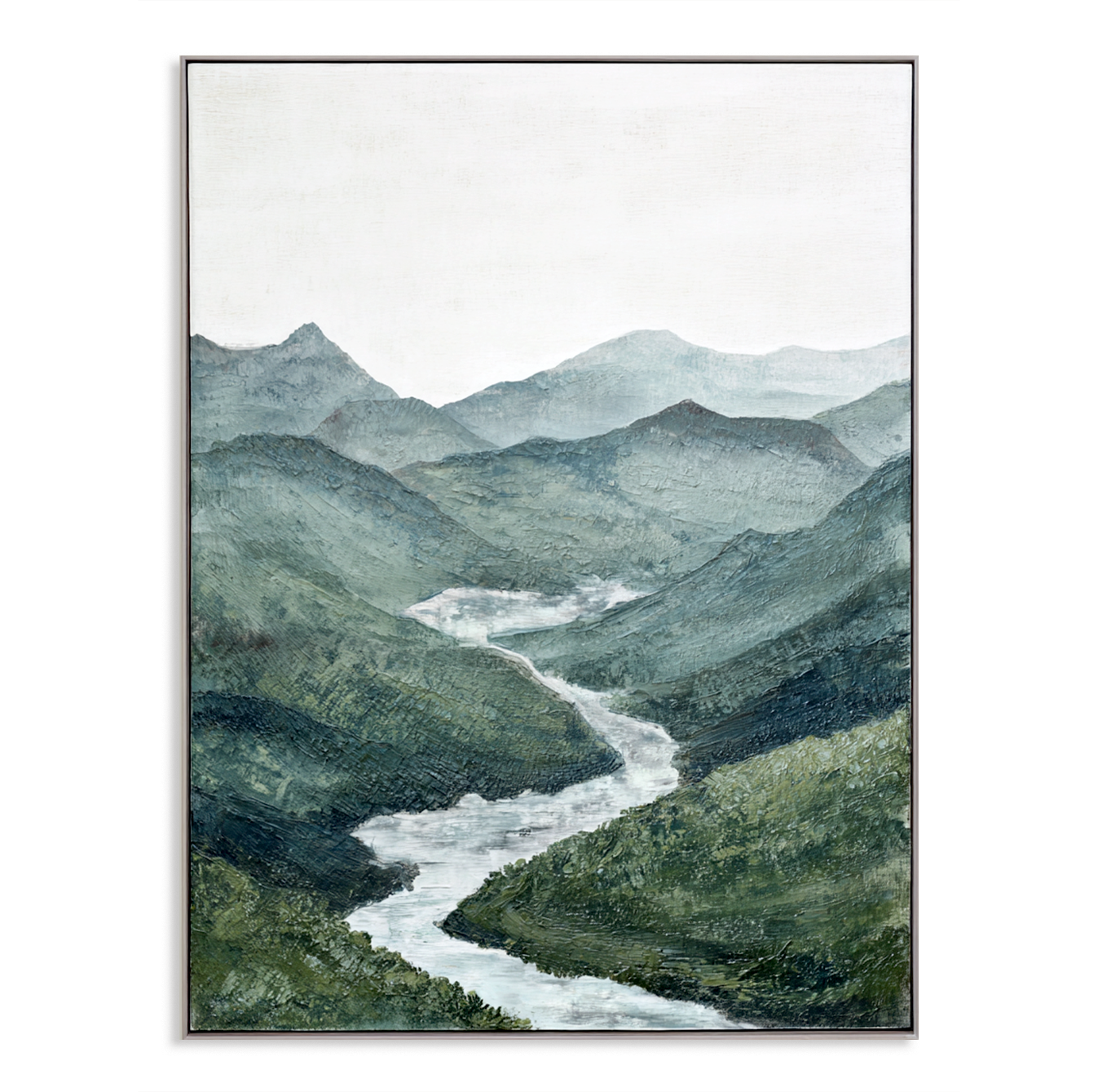 Whispering Valley – Textured Abstract Landscape Oil Painting#wp260343