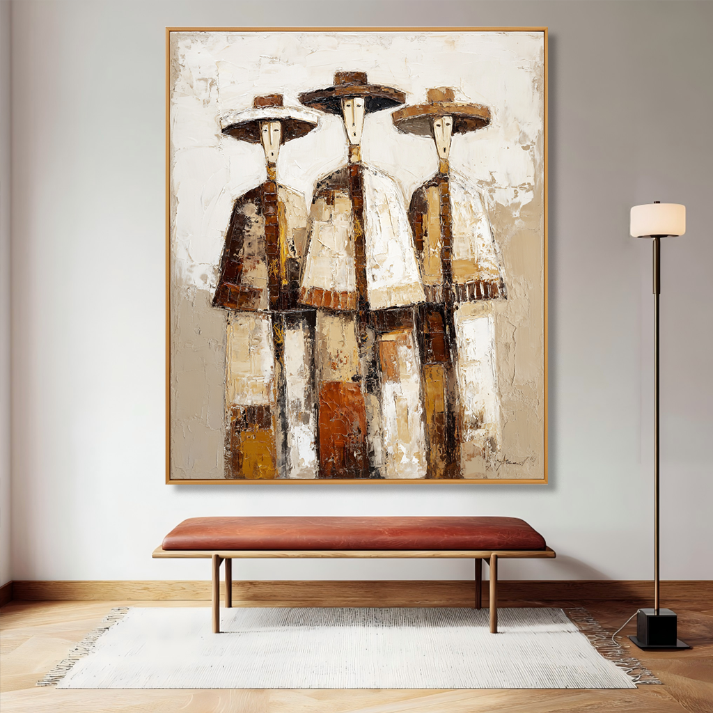 Nomad Trio – Abstract Figures Painting#AB0323011