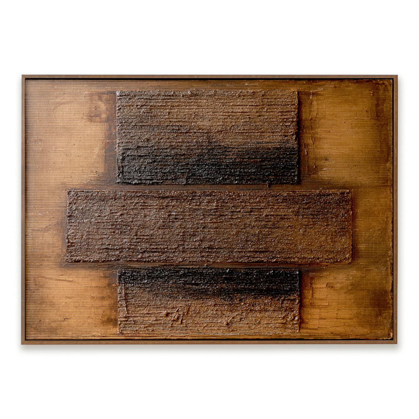 Timber Layers - Rustic Brown Textured Abstract Wall Art#wp260436