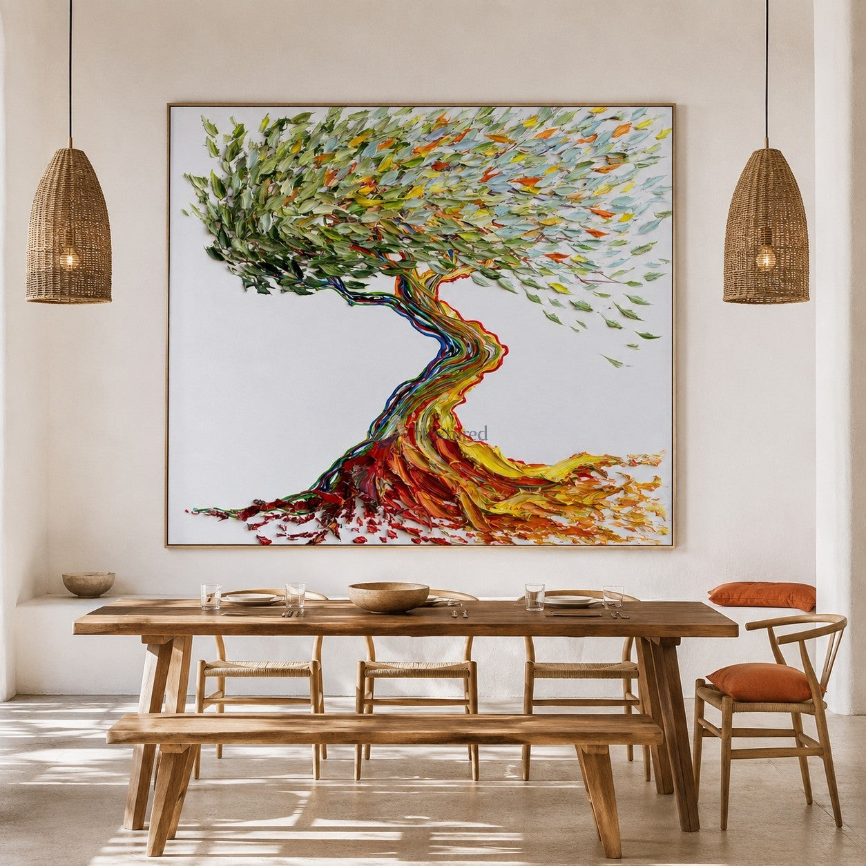 Colorful Tree of Life Textured Wall Art#wp261530