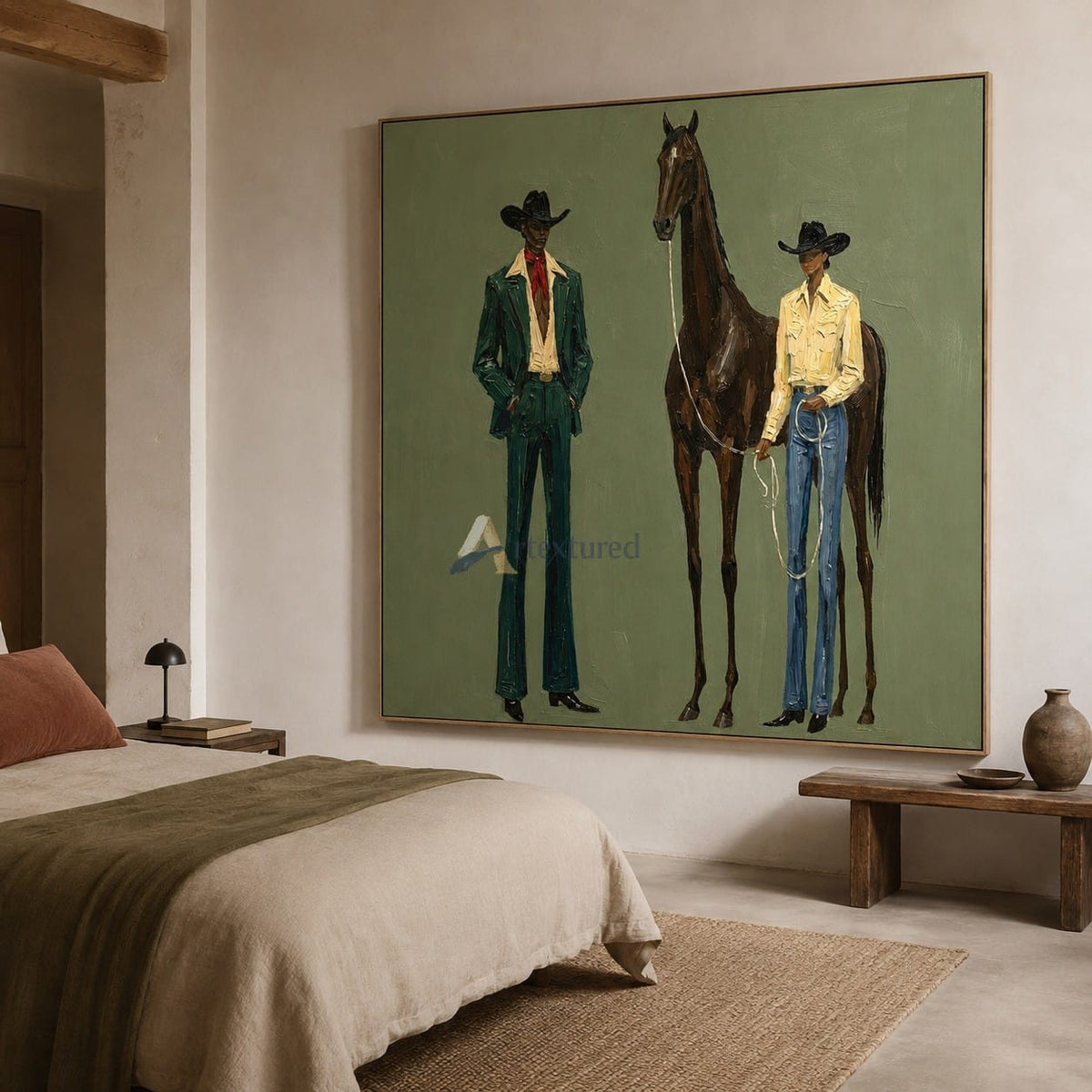 Range Companions – Western Cowboy and Horse Painting#wp261627