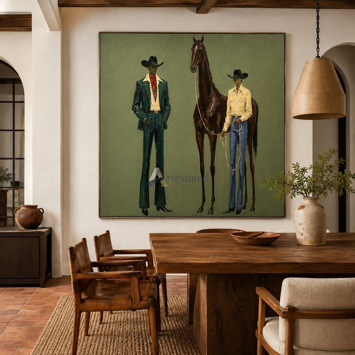 Range Companions – Western Cowboy and Horse Painting#wp261627