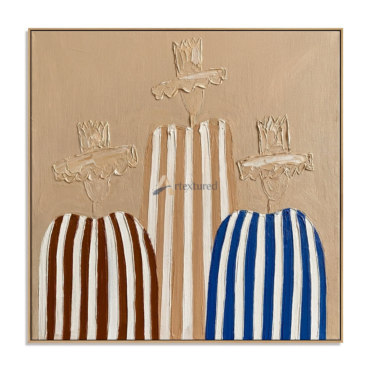 Desert Gathering – Textured Southwestern Folk Art Painting#wp261628