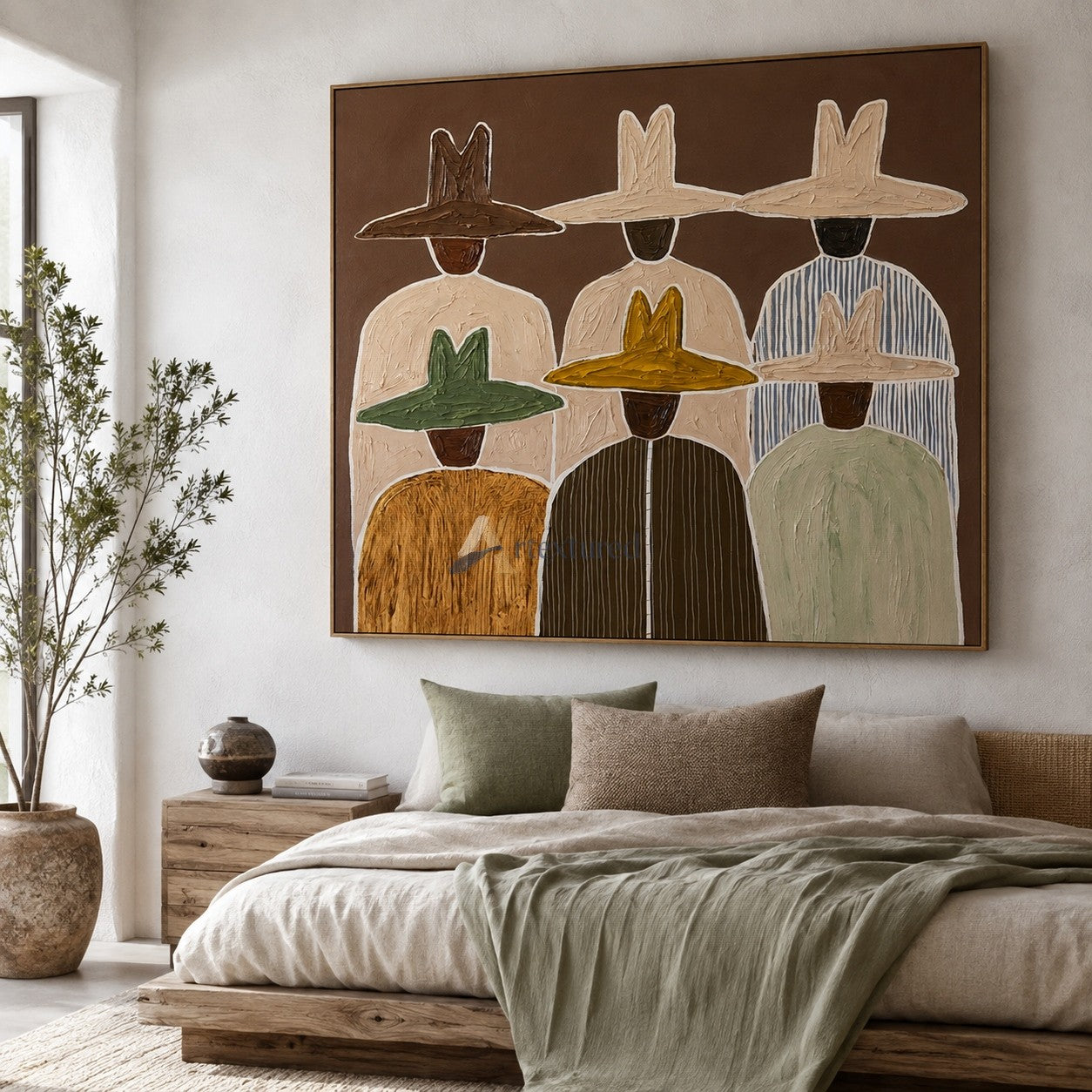 Desert Kin – Southwestern Folk Art Group Portrait#wp261630