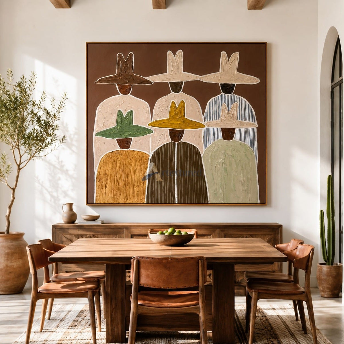 Desert Kin – Southwestern Folk Art Group Portrait#wp261630