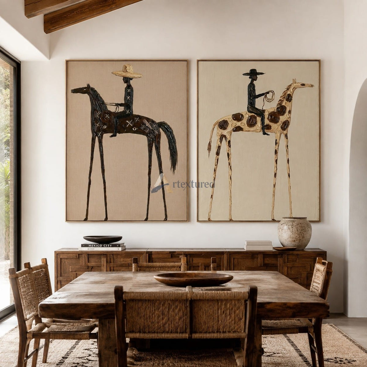 Tall Tales – Cowboy Horse Diptych Wall Art Set#wp261631