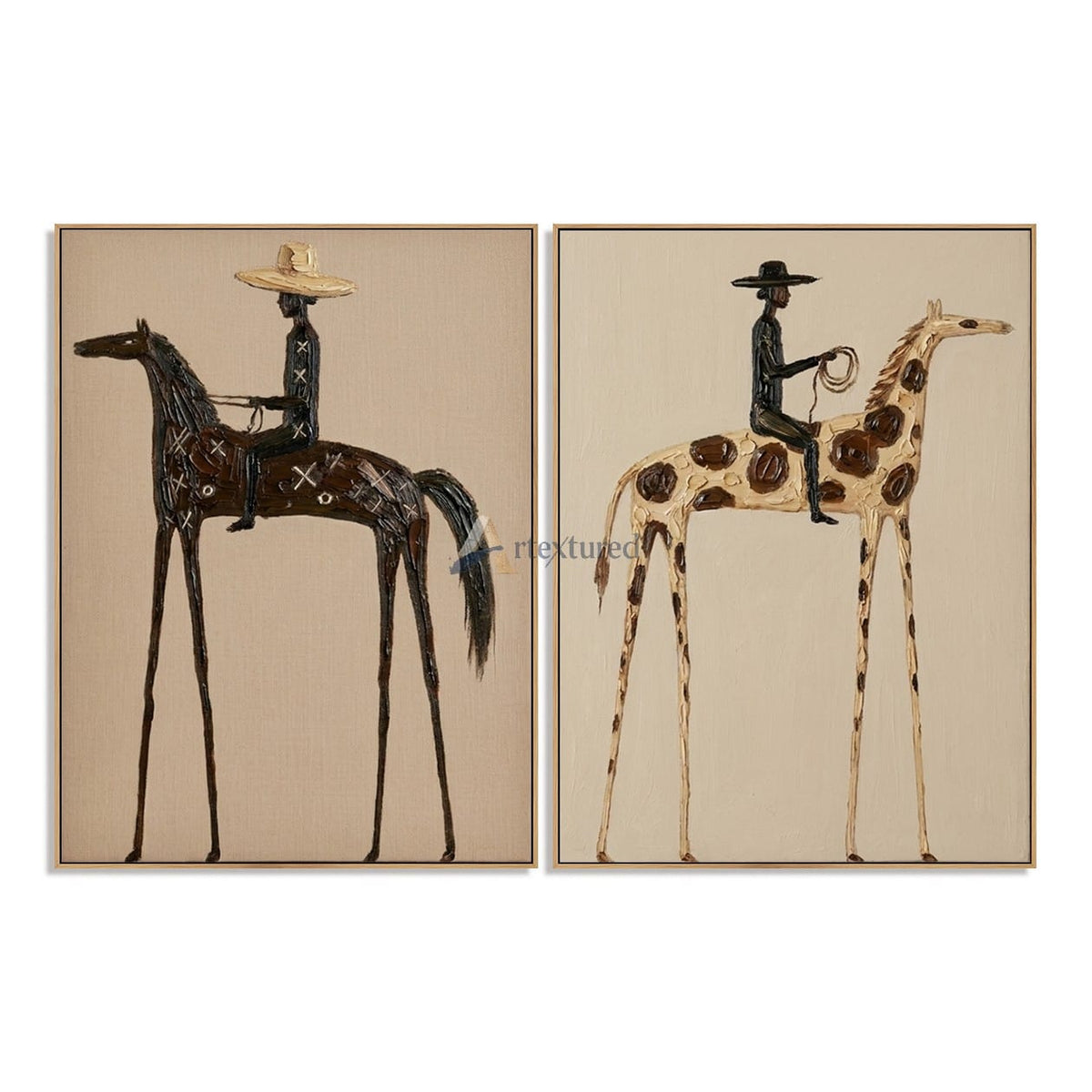 Tall Tales – Cowboy Horse Diptych Wall Art Set#wp261631