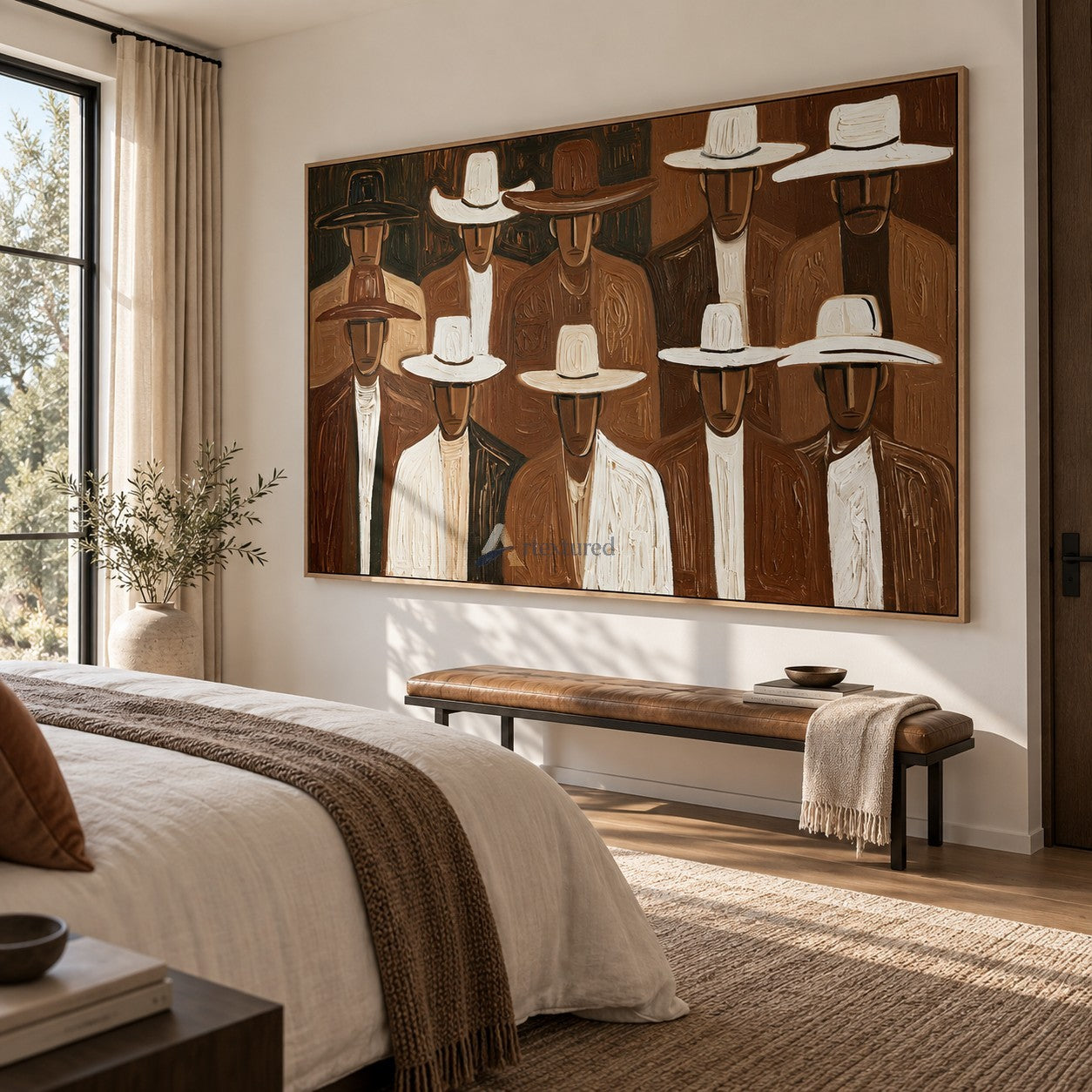 The Western Assembly — Textured Cowboy Group Wall Art#wp261798
