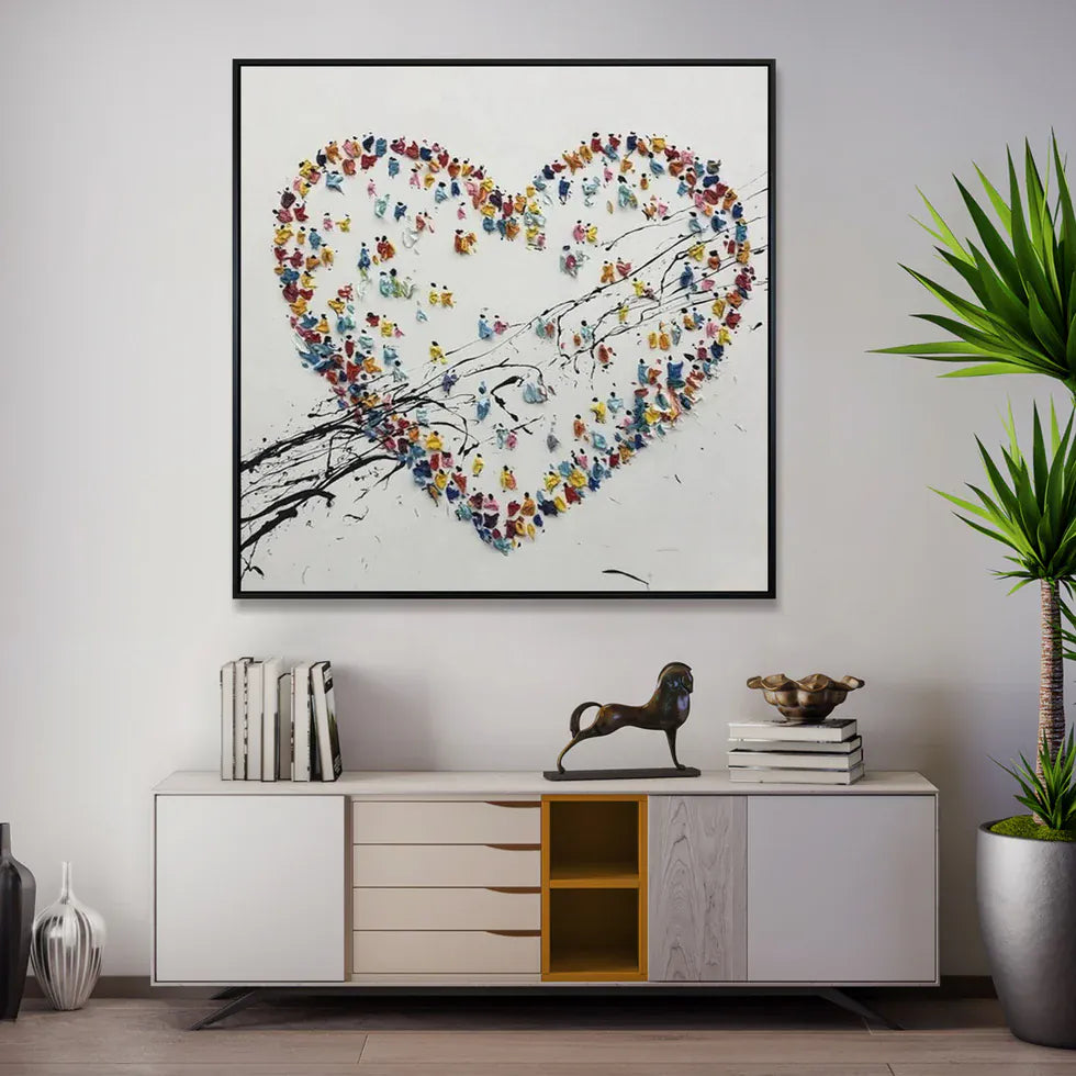 Heart of People – Modern Abstract Canvas Art#AB0519035
