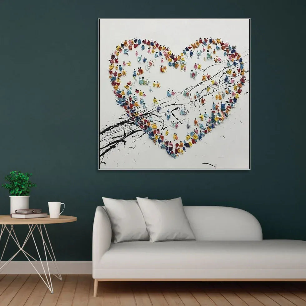 Heart of People – Modern Abstract Canvas Art#AB0519035